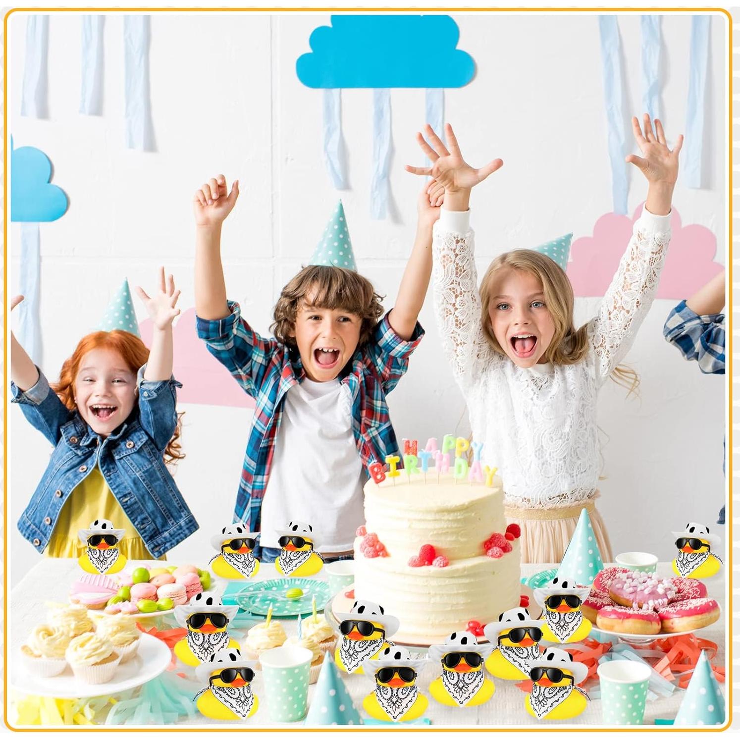 Set 36 Patitos de Goma Sosation Vaquero con Accesorios