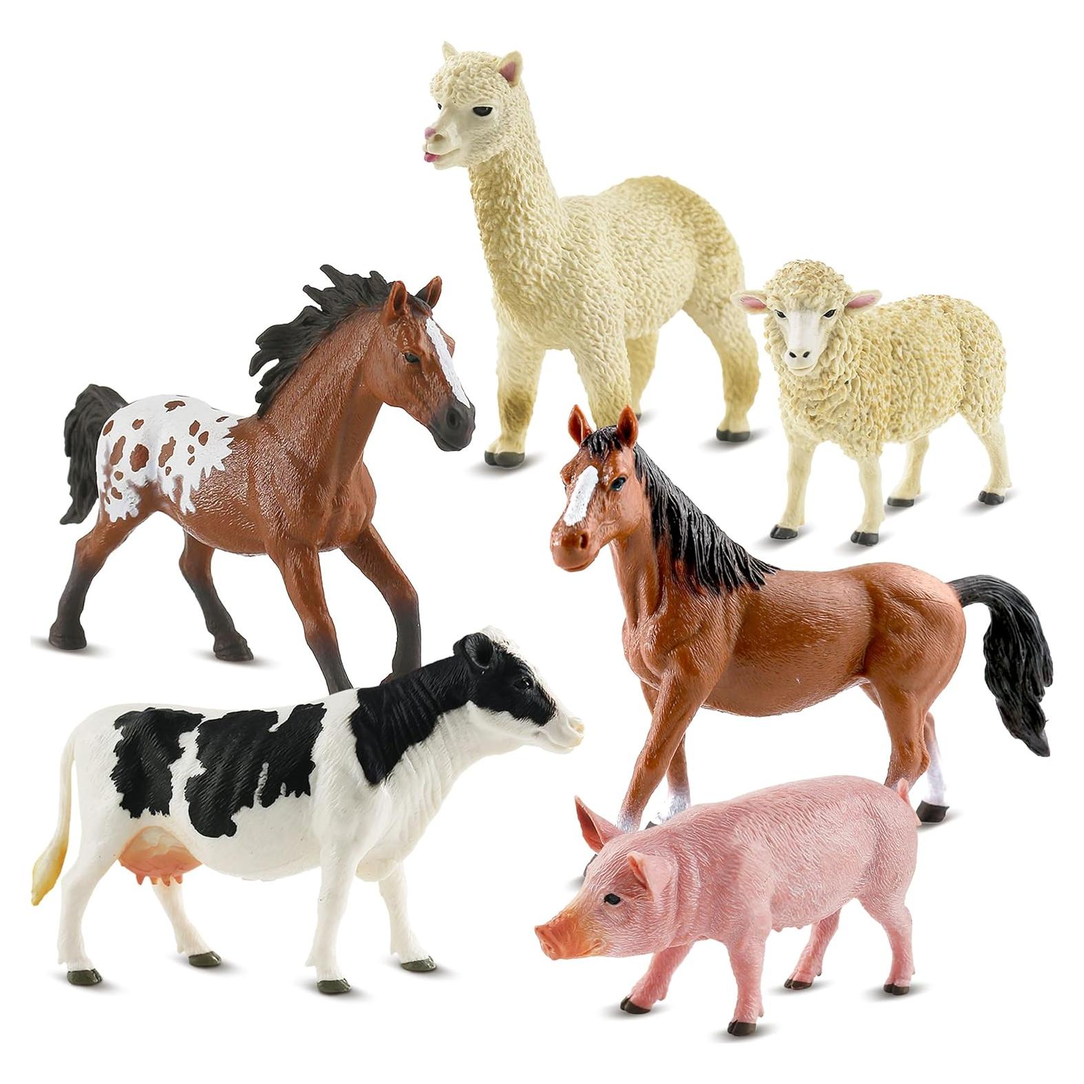 6 Figuras de Animales de Granja Zippytots - Juguetes Educativos