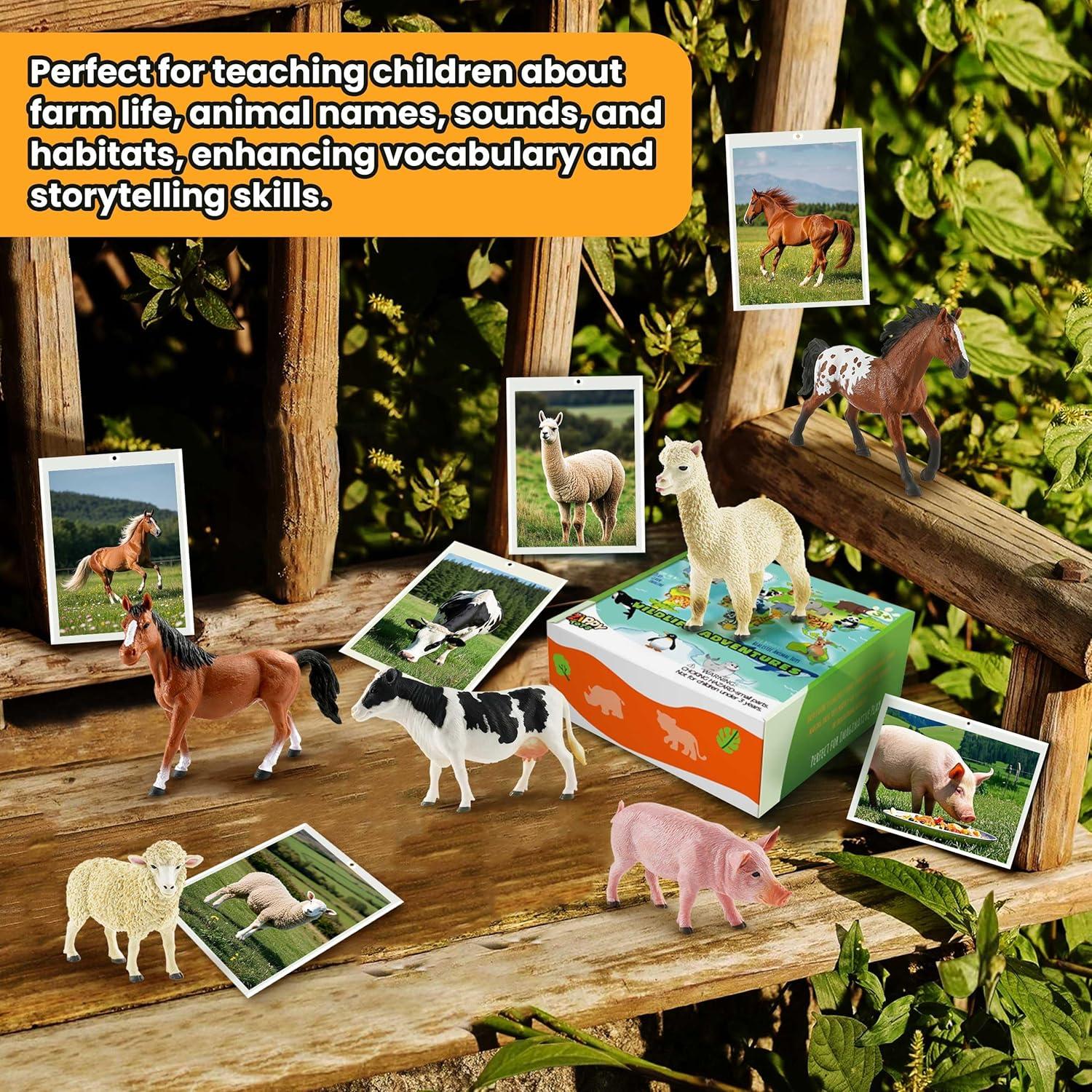 6 Figuras de Animales de Granja Zippytots - Juguetes Educativos