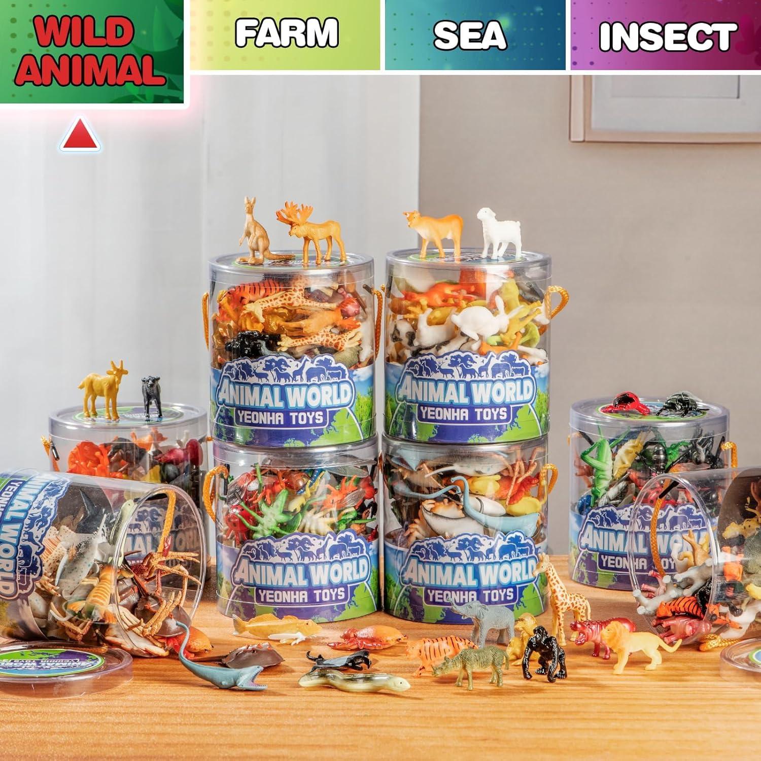 Conjunto 120 Figuras de Animales de Granja y Zoológico