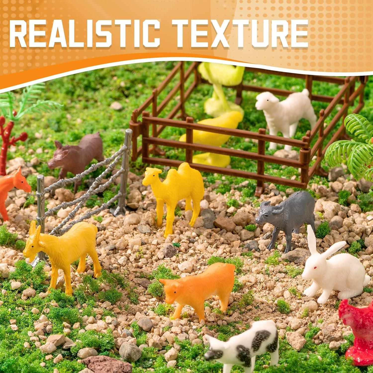 Conjunto 120 Figuras de Animales de Granja y Zoológico