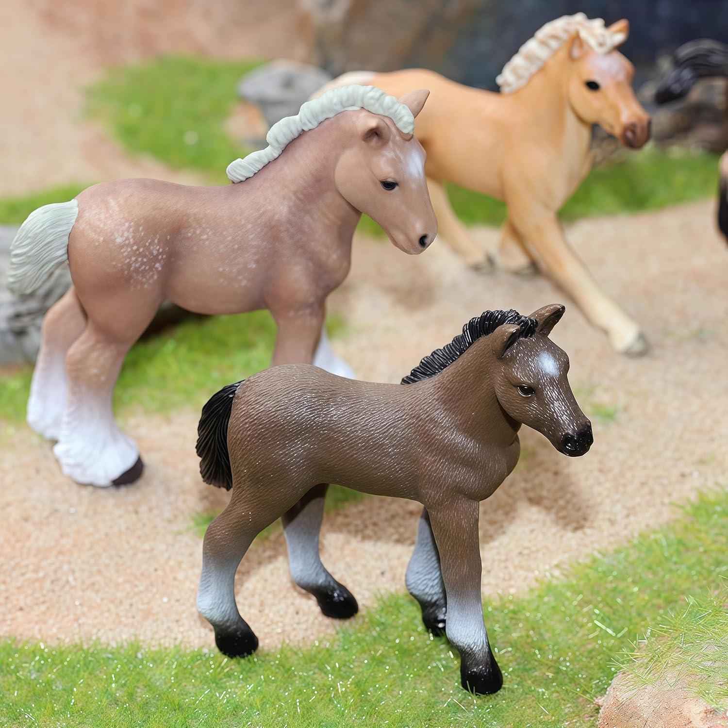 Figuras de Caballos Gemini&Genius 5PCS Realistas 8,89 cm