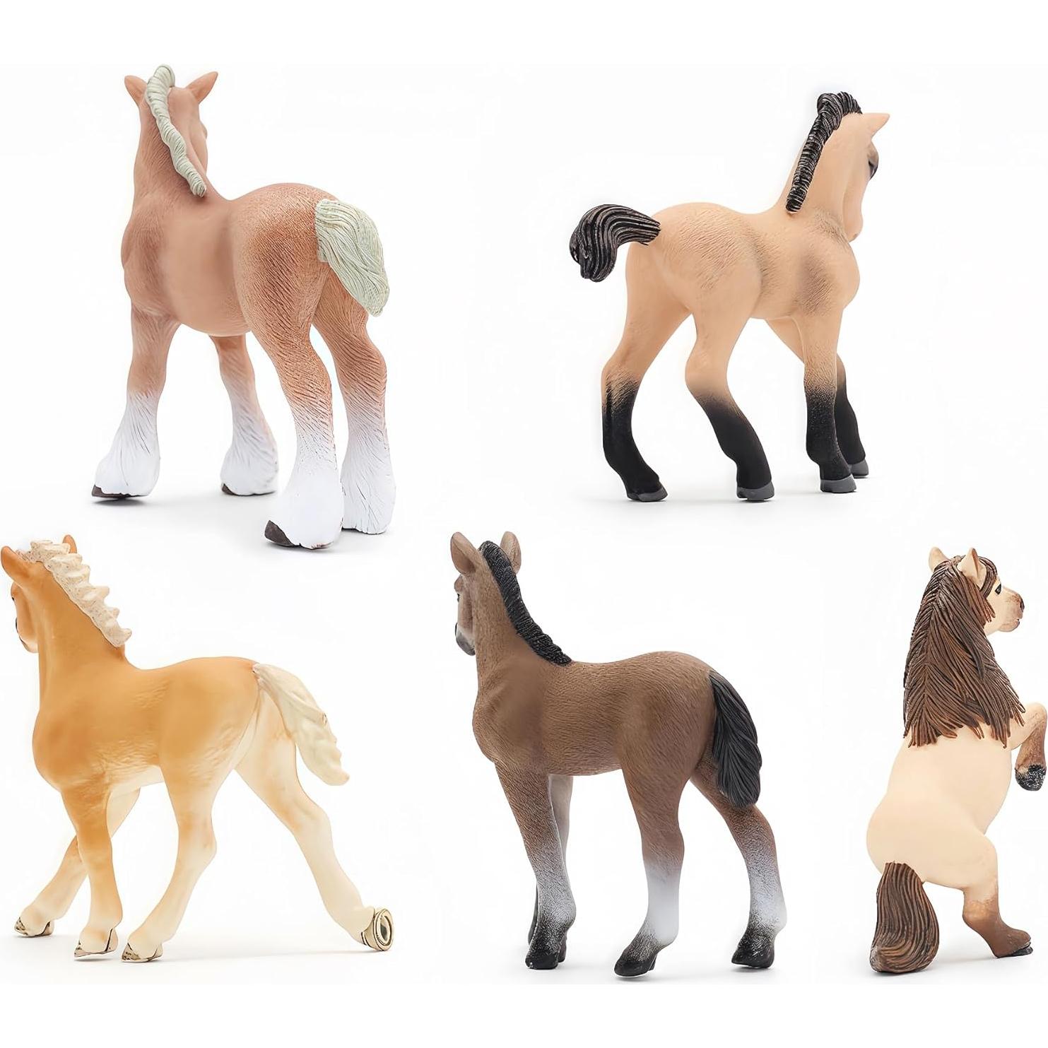 Figuras de Caballos Gemini&Genius 5PCS Realistas 8,89 cm