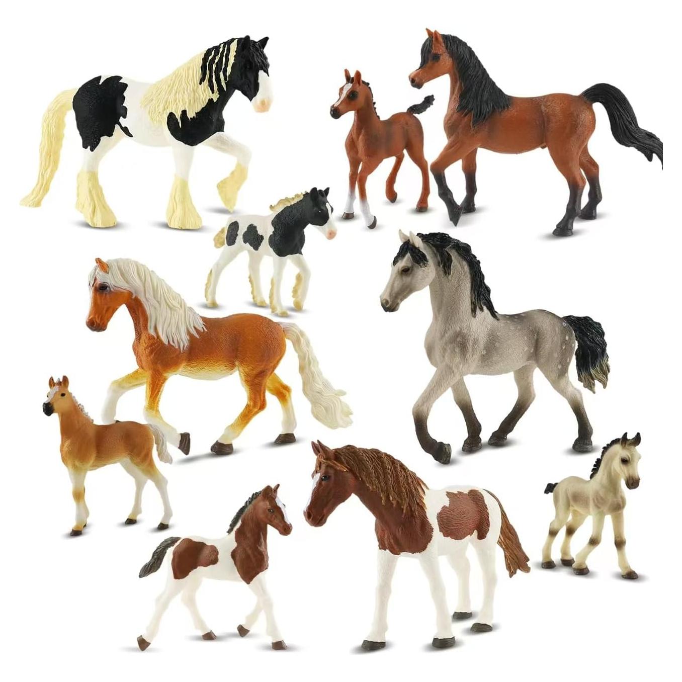 Juego de Figuras de Caballo Zippytots - 10 PCS Realistas