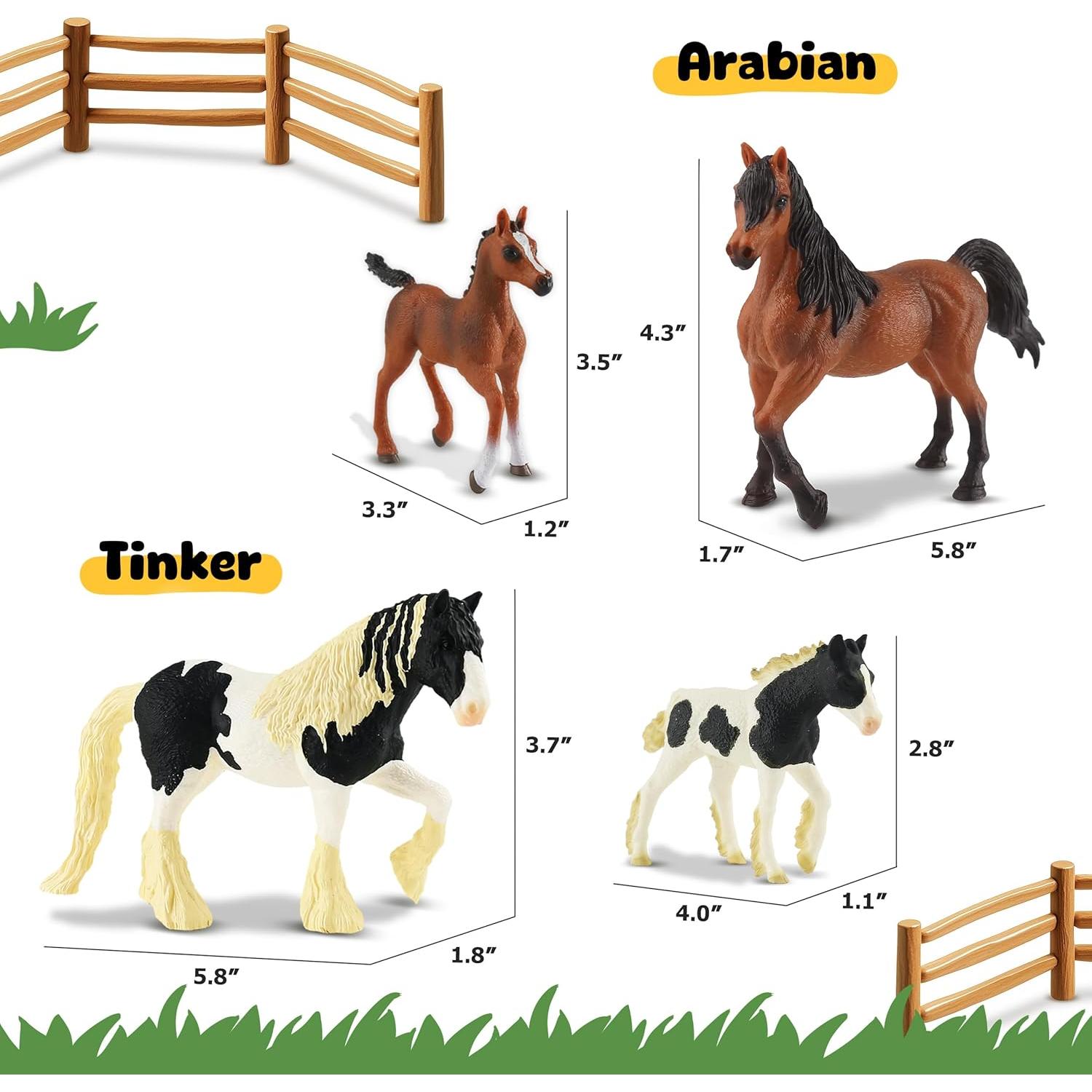Juego de Figuras de Caballo Zippytots - 10 PCS Realistas