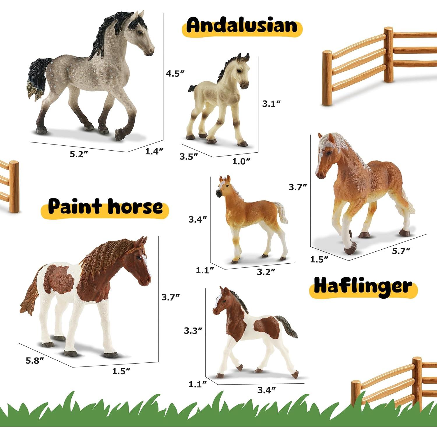 Juego de Figuras de Caballo Zippytots - 10 PCS Realistas