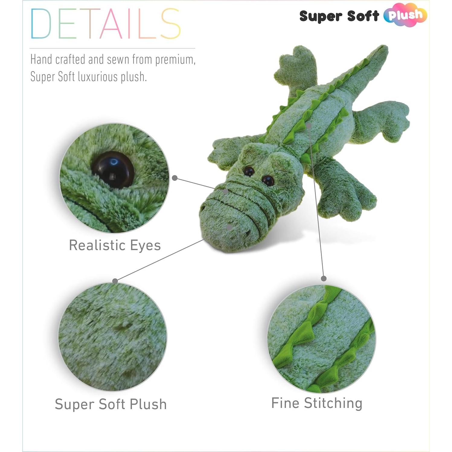 Almohada de Peluche Cocodrilo DolliBu 71 cm Suave