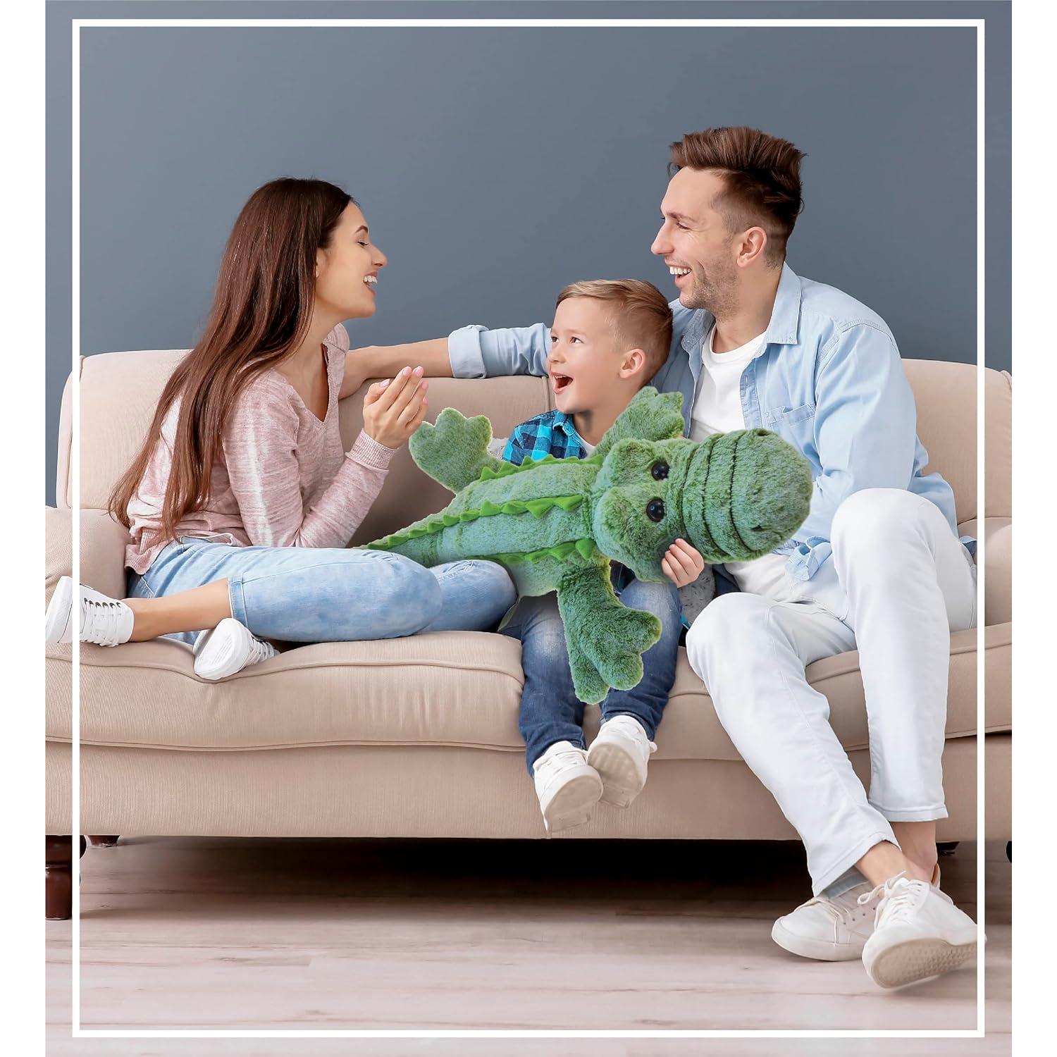 Almohada de Peluche Cocodrilo DolliBu 71 cm Suave