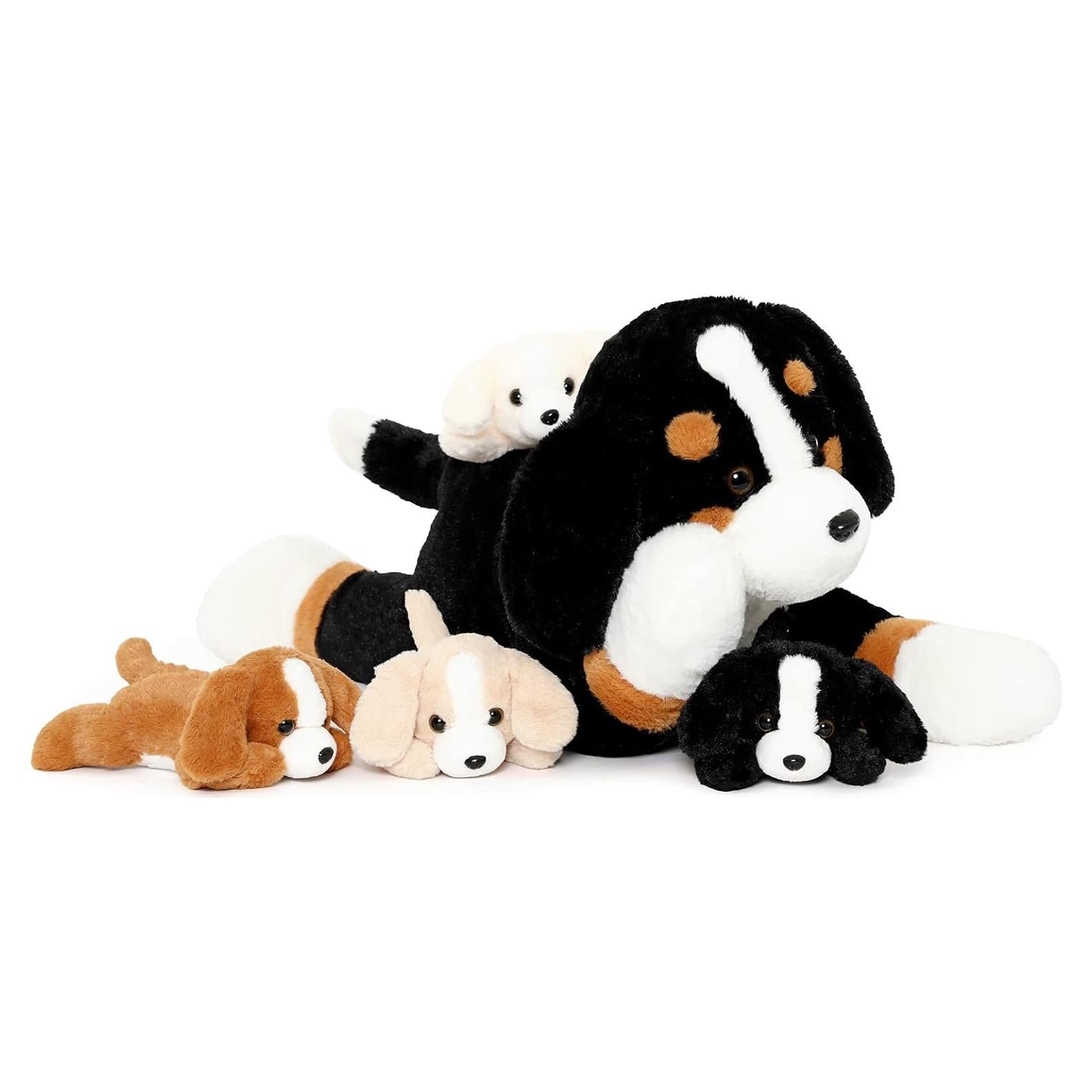 Set de Peluches Perro Bernés MorisMos 5 Piezas 24 cm