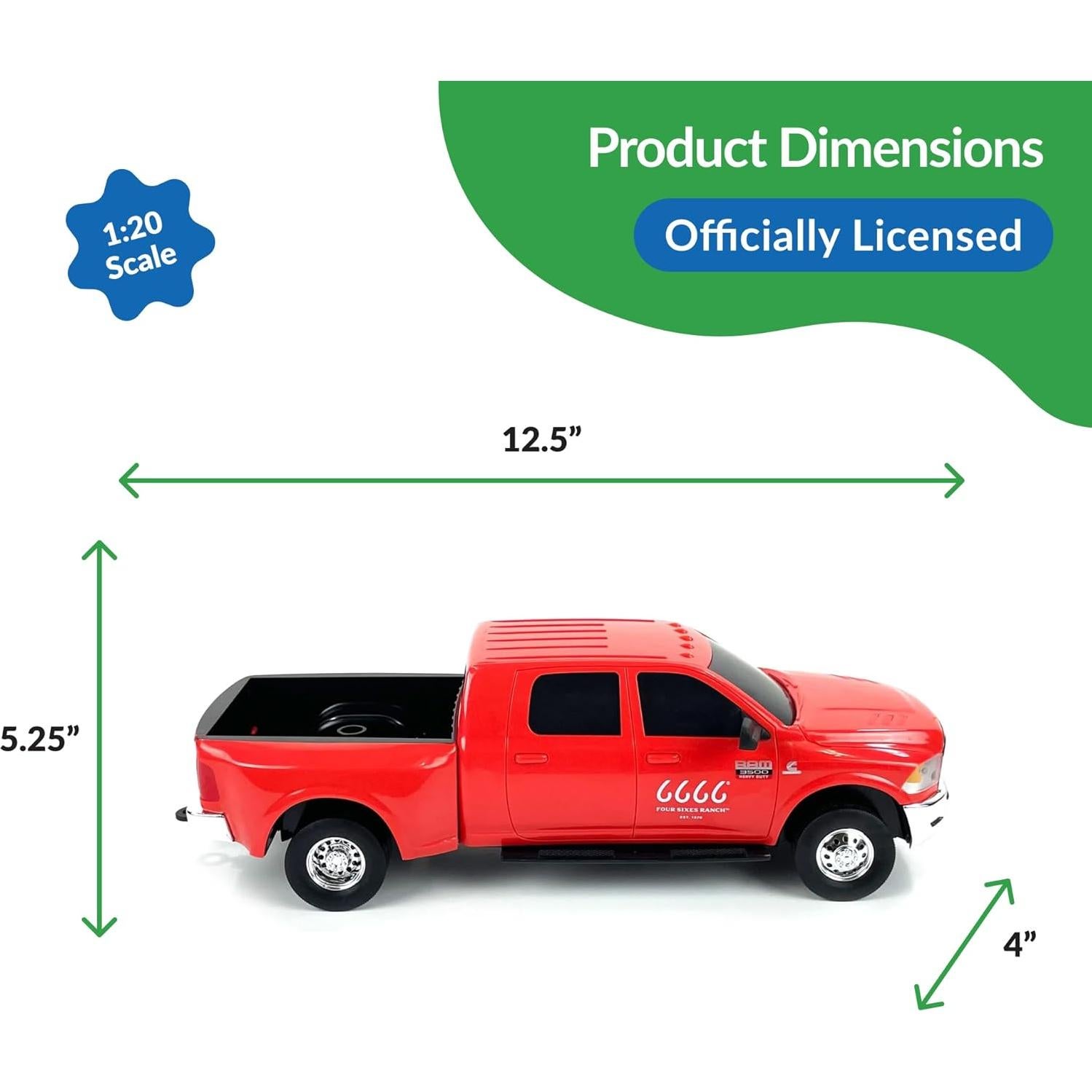Camión Ram 3500 Dually Big Country Toys con Remolque 1:20