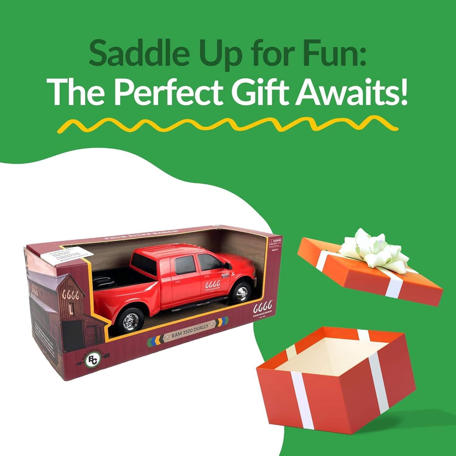 Camión Ram 3500 Dually Big Country Toys con Remolque 1:20