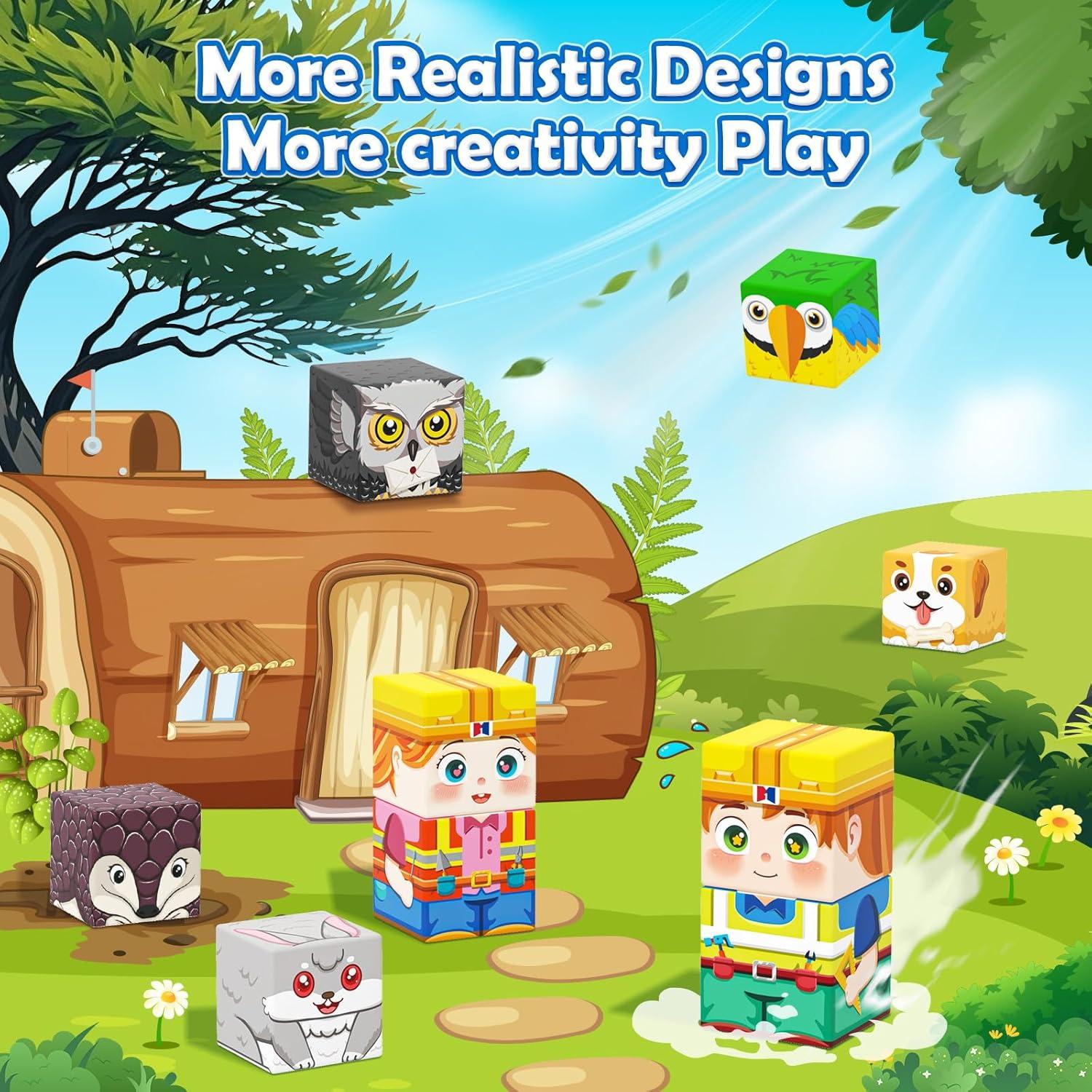 Set de Azulejos Magnéticos de Animales de Granja 44PCS