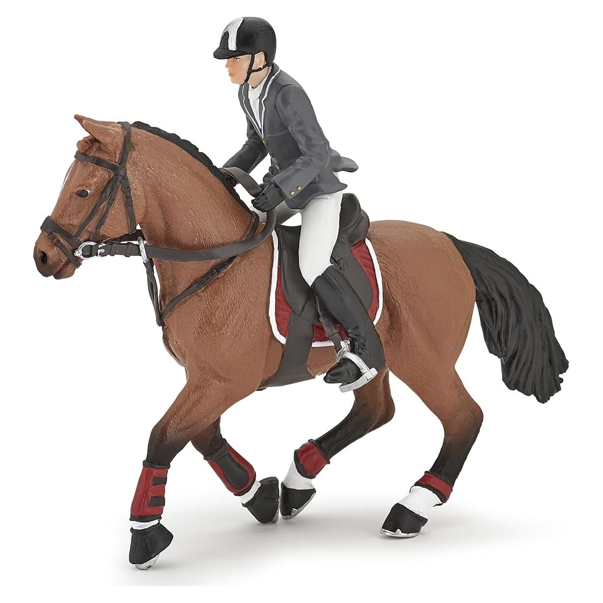 Figurita Caballo de Competición Papo 51561 Pintada a Mano