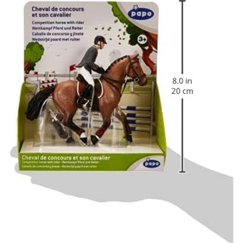 Figurita Caballo de Competición Papo 51561 Pintada a Mano