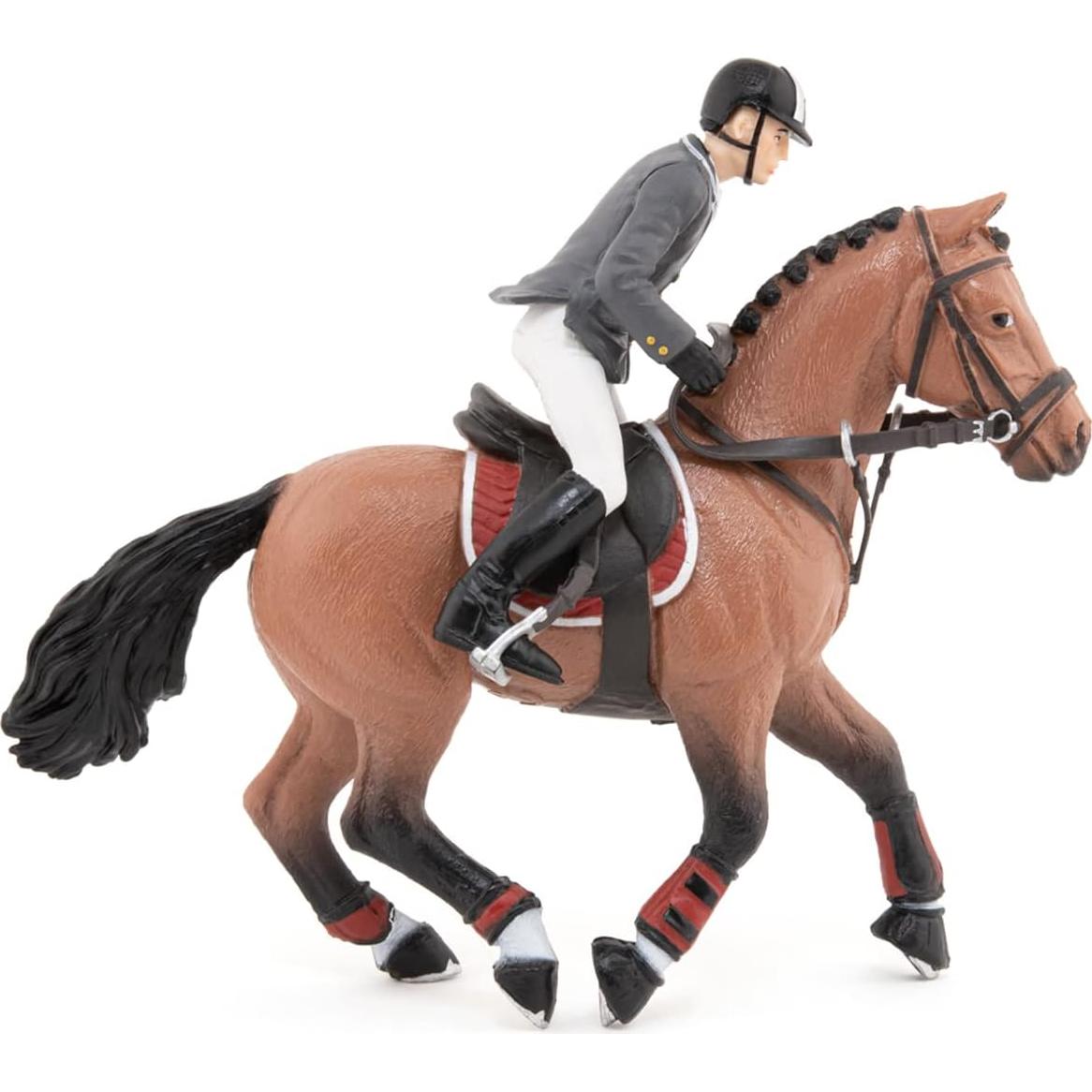 Figurita Caballo de Competición Papo 51561 Pintada a Mano