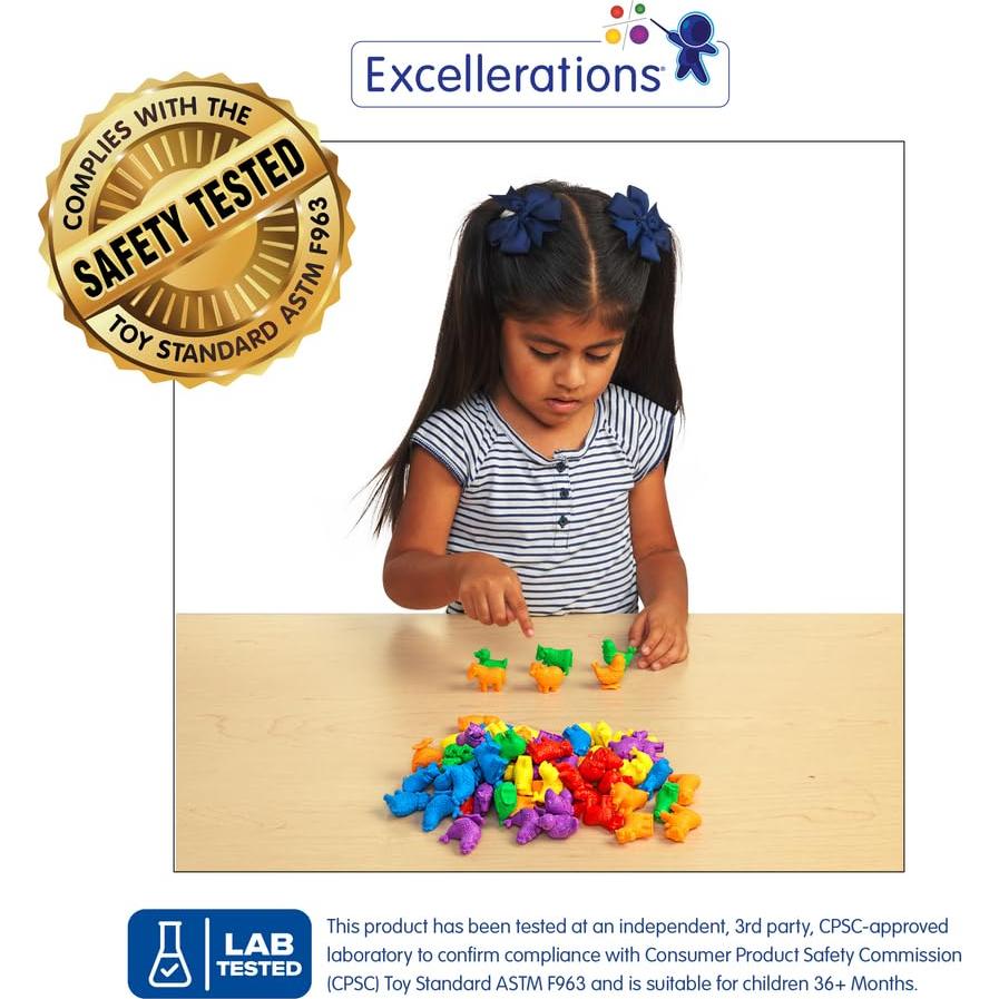 Juego de Manipulativos Matemáticos Excellerations 108 Animales