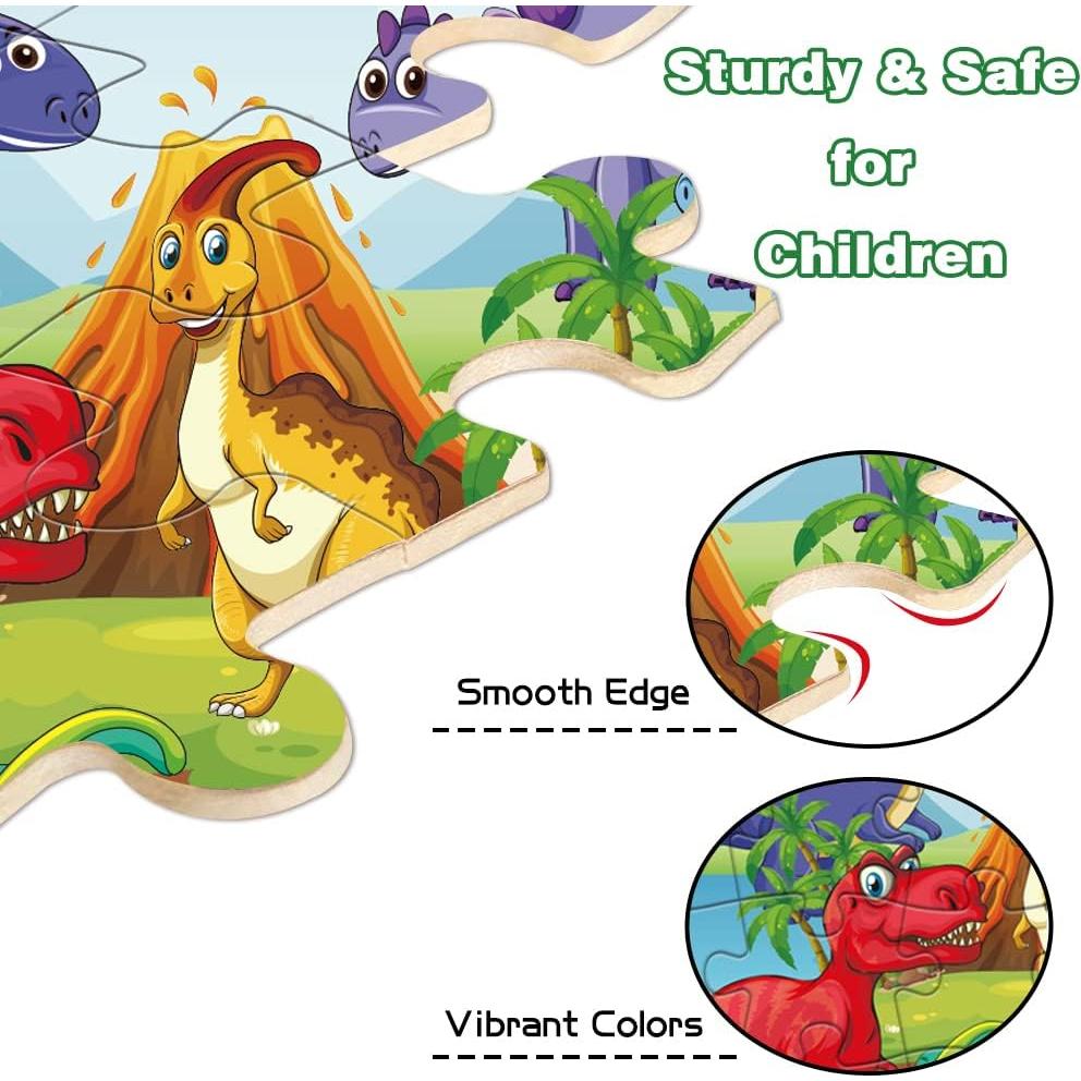 Rompecabezas de Madera HUADADA 6 Piezas para Niños 3-5 Años