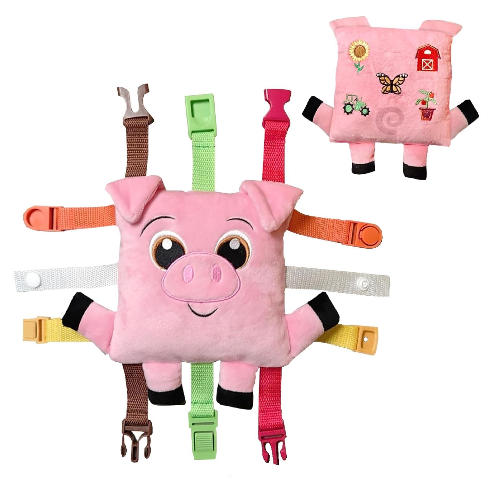 Buckle Toys Cerdo Boink Juguete Sensorial para Niños