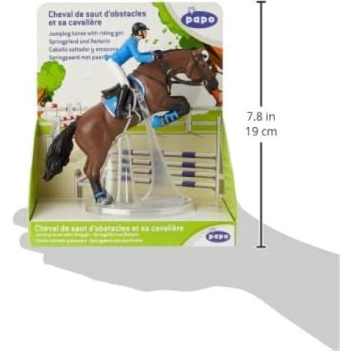 Papo - Caballo Saltador con Niña - Juguete Educativo 3 Años