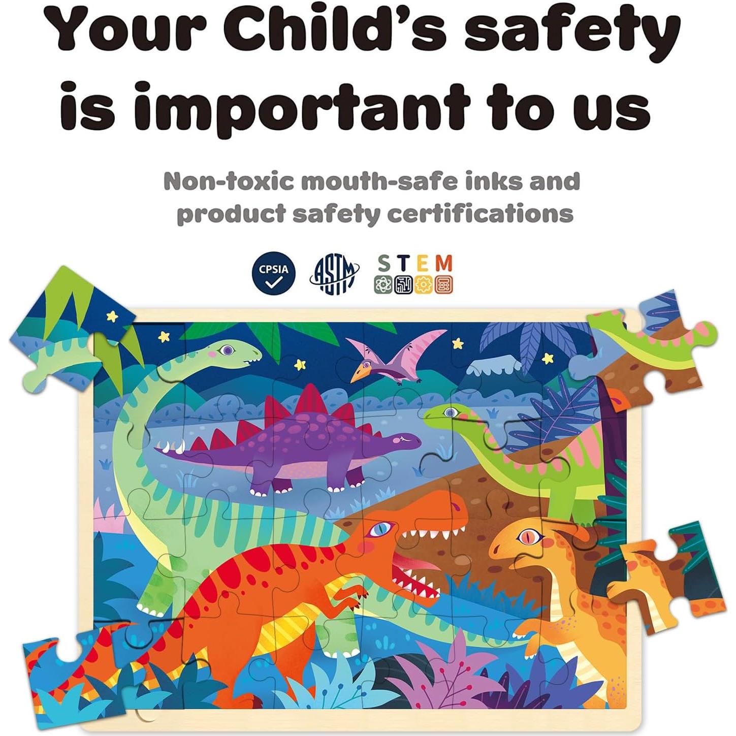 Rompecabezas de Madera MoinKidz 24 Piezas Educativos