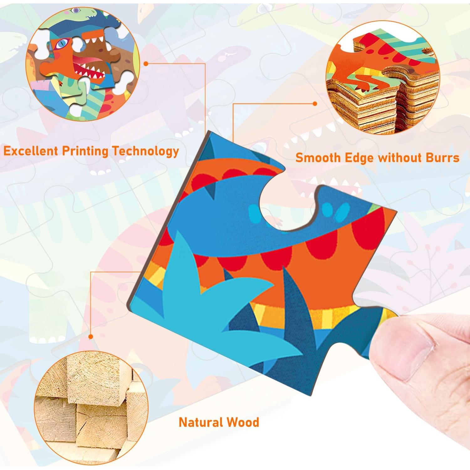 Rompecabezas de Madera MoinKidz 24 Piezas Educativos