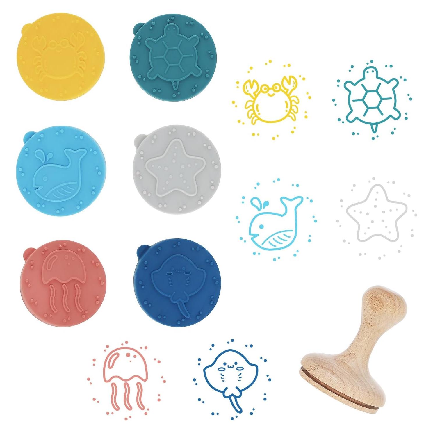 Sello de Goma ReLive Oceánico con 6 Sellos Intercambiables