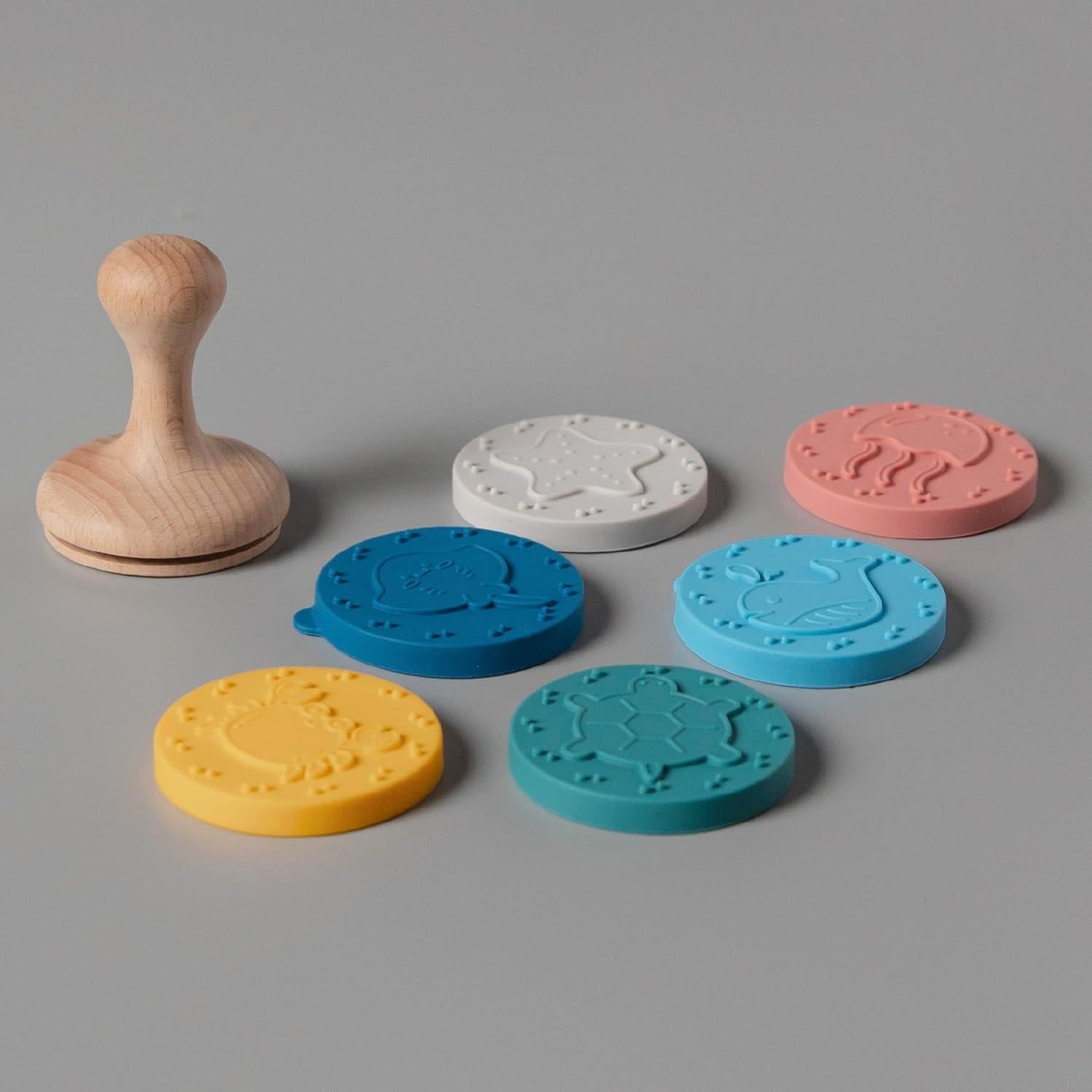 Sello de Goma ReLive Oceánico con 6 Sellos Intercambiables