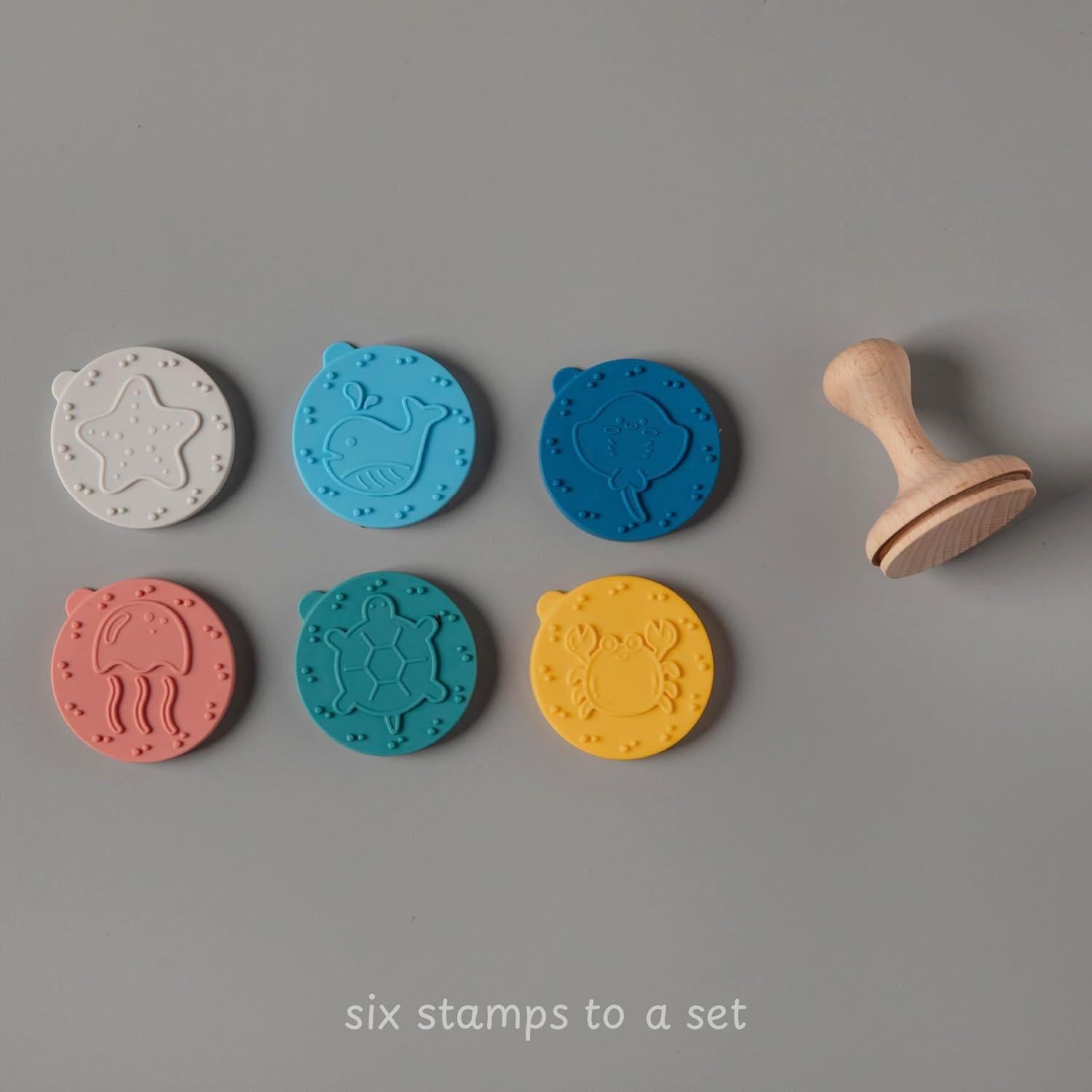 Sello de Goma ReLive Oceánico con 6 Sellos Intercambiables