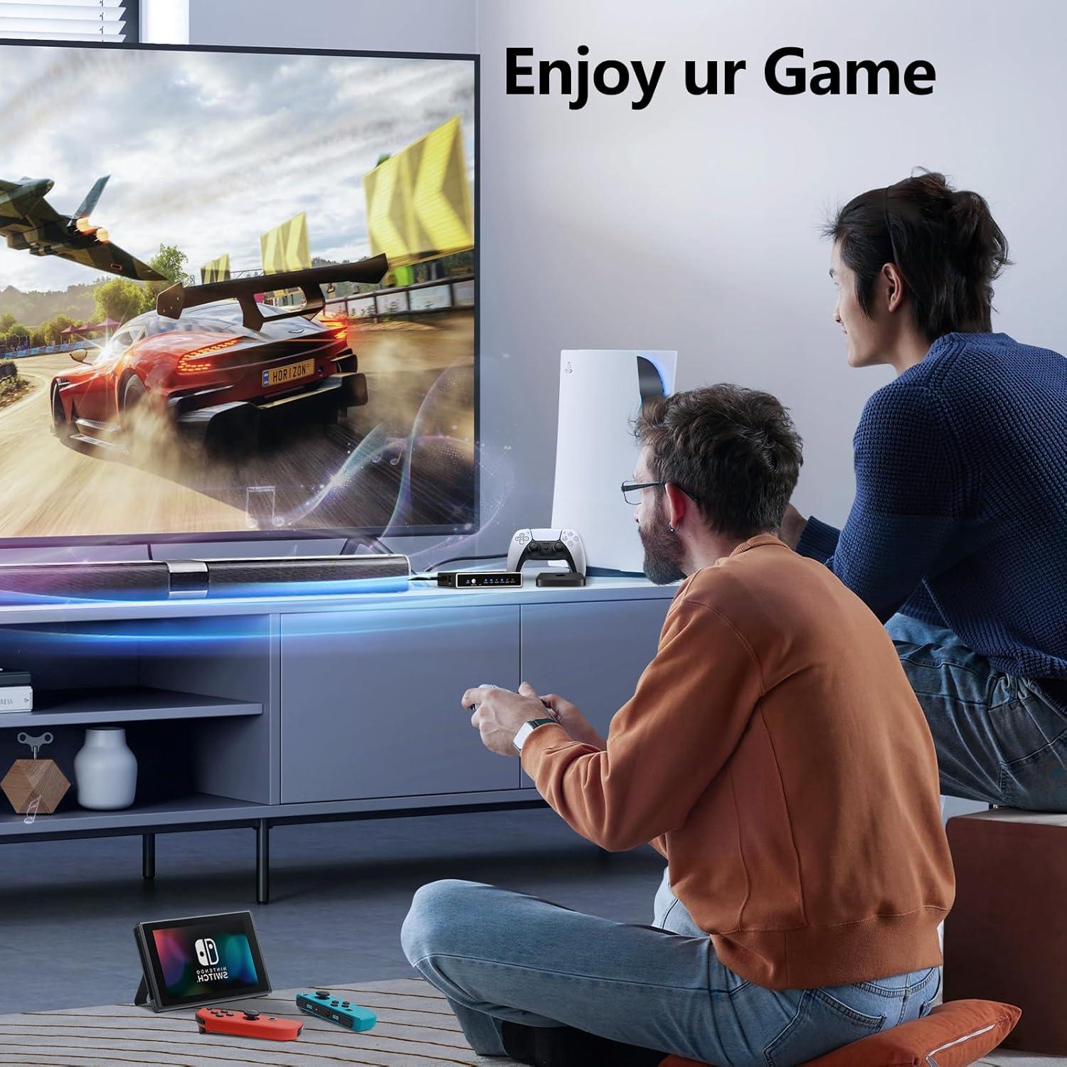 Conmutador HDMI 5 en 1 CY D514 4K 60Hz con Control Remoto