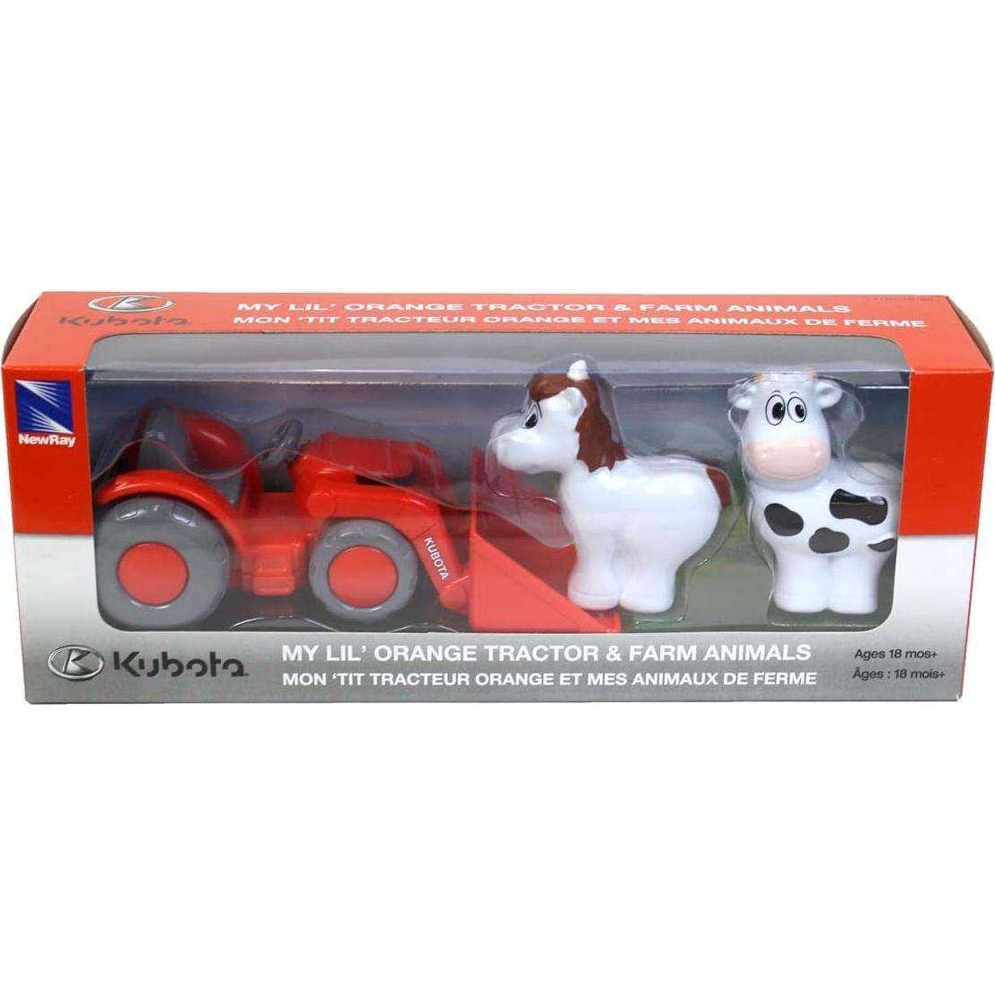 Tractor de Granja Kubota Lil' Orange con Animales