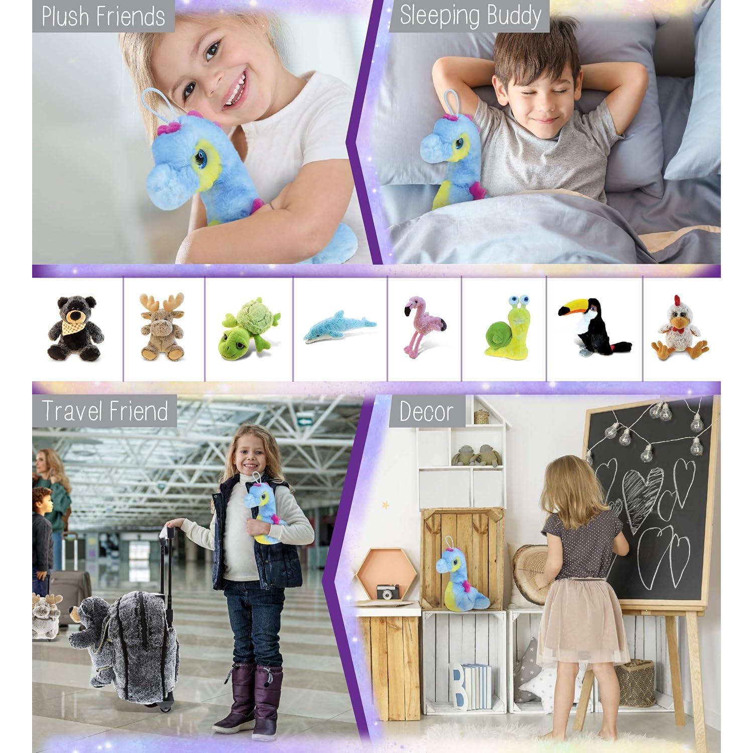 Peluche Caballito de Mar DolliBu Azul 21.59 cm Suave