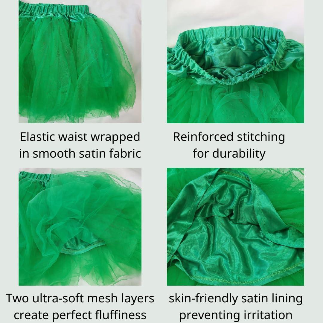 Disfraz de Dinosaurio Kirei Sui para Niños Verde Tutu 4 Piezas