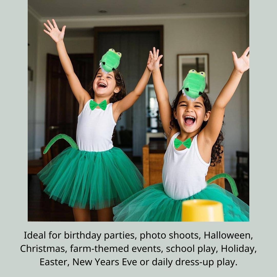 Disfraz de Dinosaurio Kirei Sui para Niños Verde Tutu 4 Piezas