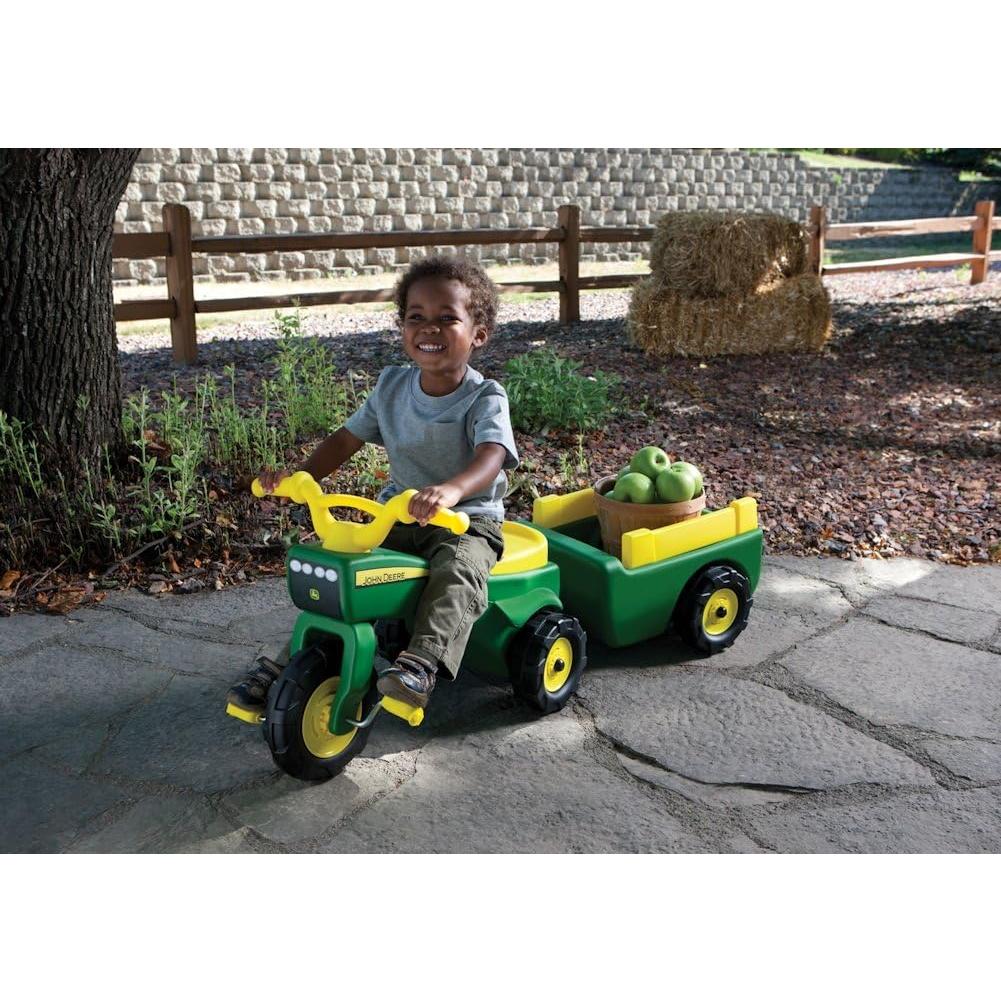 Tractor Pedal John Deere con Remolque para Niños 18M-3A