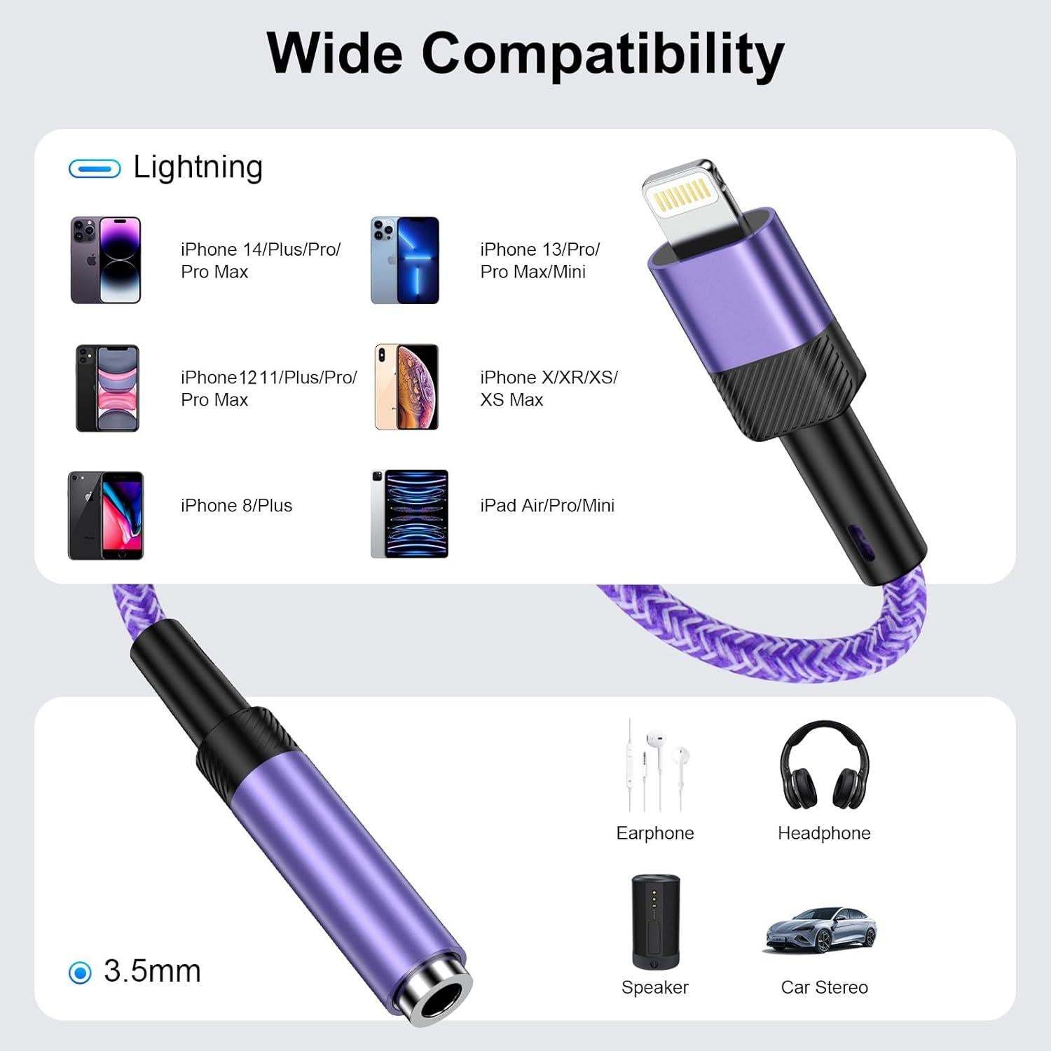 Adaptador de Auriculares Lightning a 3.5mm - 2 Pack MFi