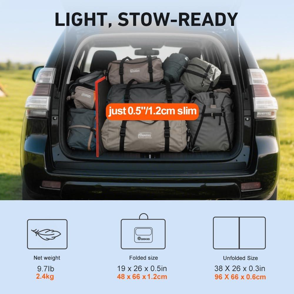 Panel Solar Plegable DOKIO 100W 18V con USB para Camping