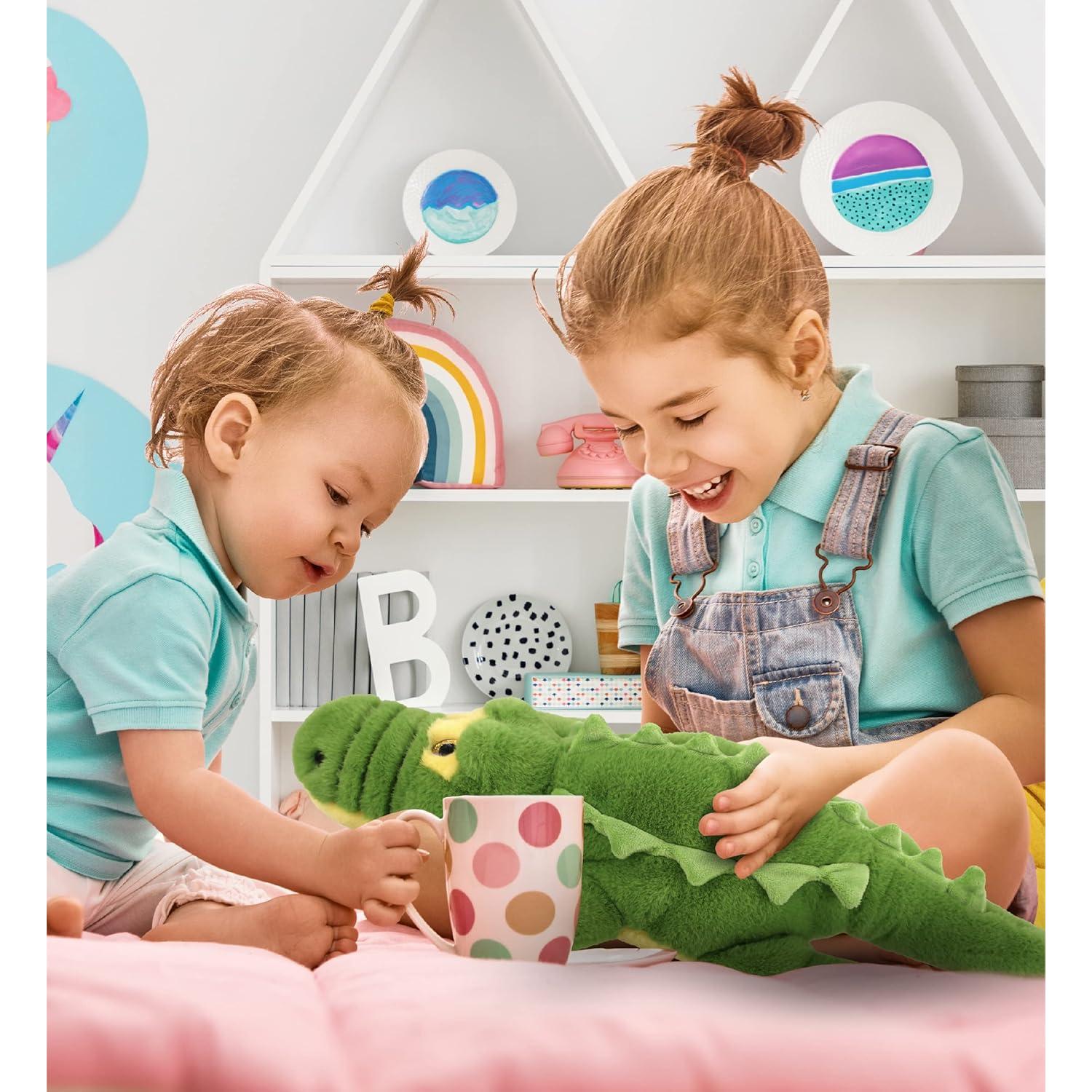 Peluche Cocodrilo DolliBu Verde Suave 43 cm Ideal para Abrazar