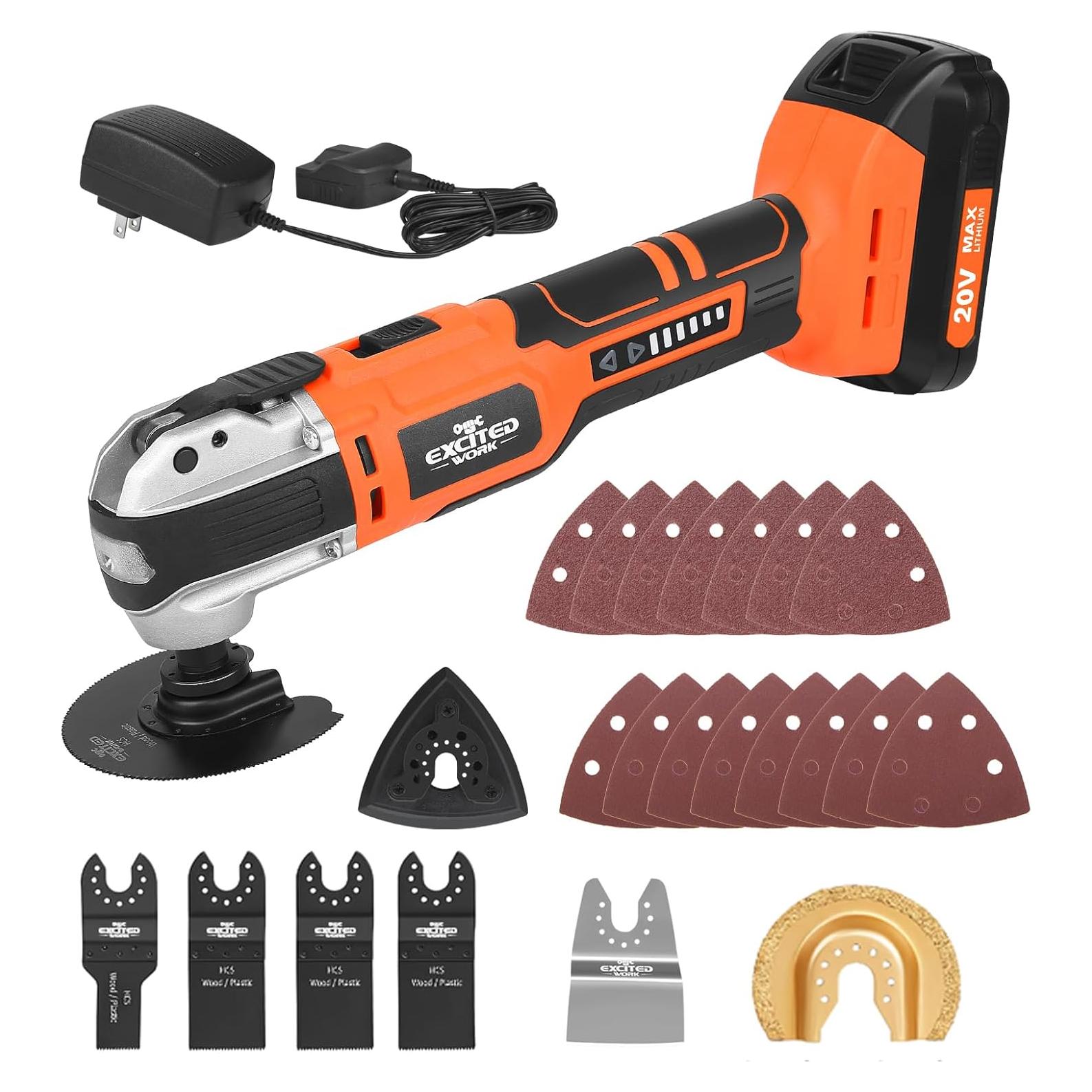 Kit Herramientas Oscilantes Inalámbricas 20V LAZYLAND 6 Velocidades