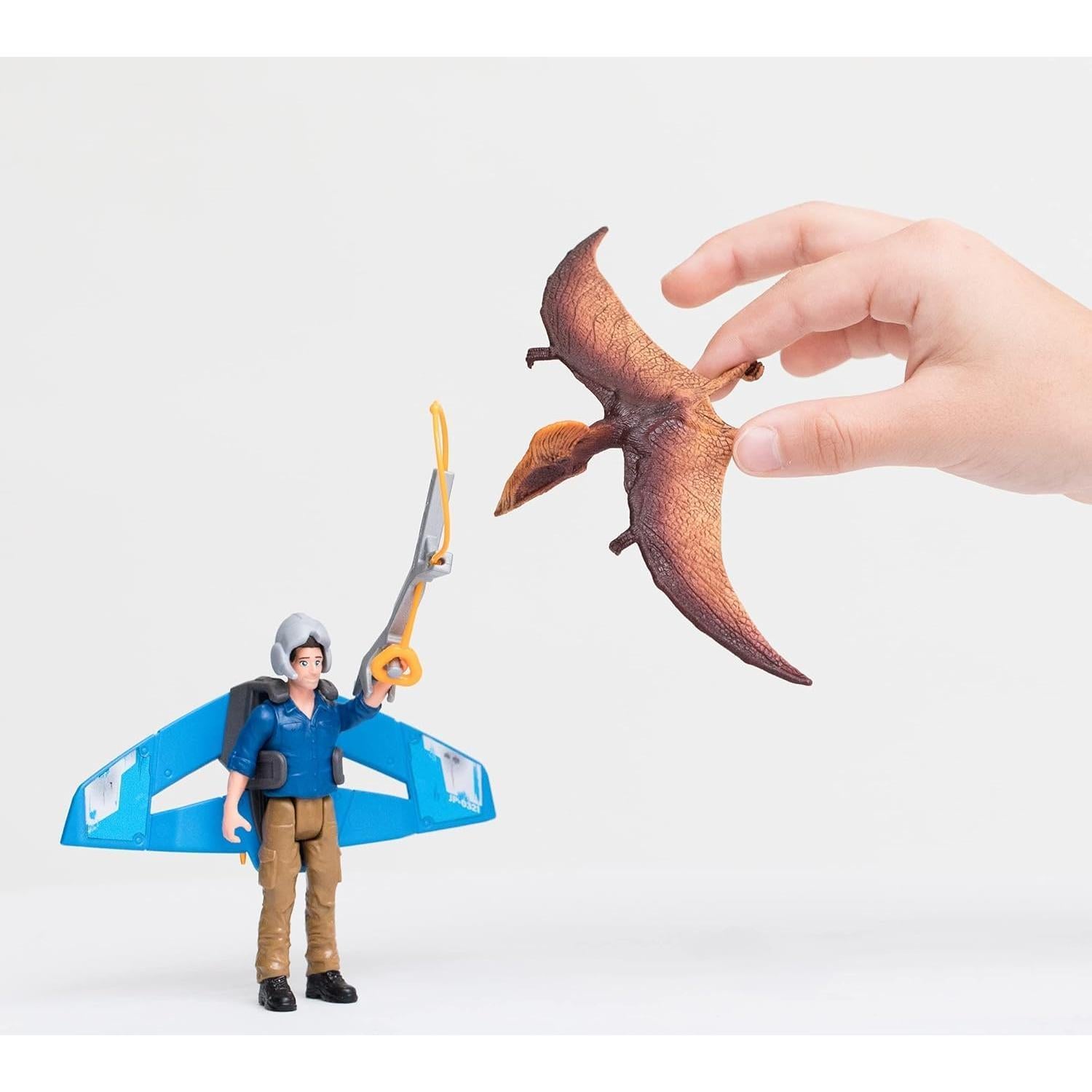 Set de Juego Schleich Jetpack Chase Dinosaurios 7 Piezas