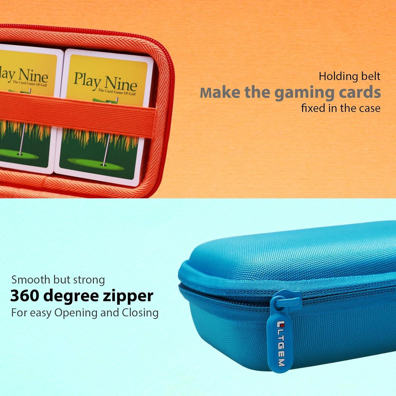 Estuche para Juegos de Cartas L LTGEM Azul Cielo 16x11.4cm