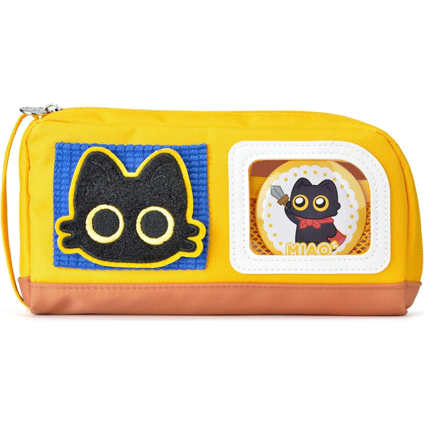 Estuche de Lápices Lanxivi Gato Amarillo 20x11cm Gran Capacidad