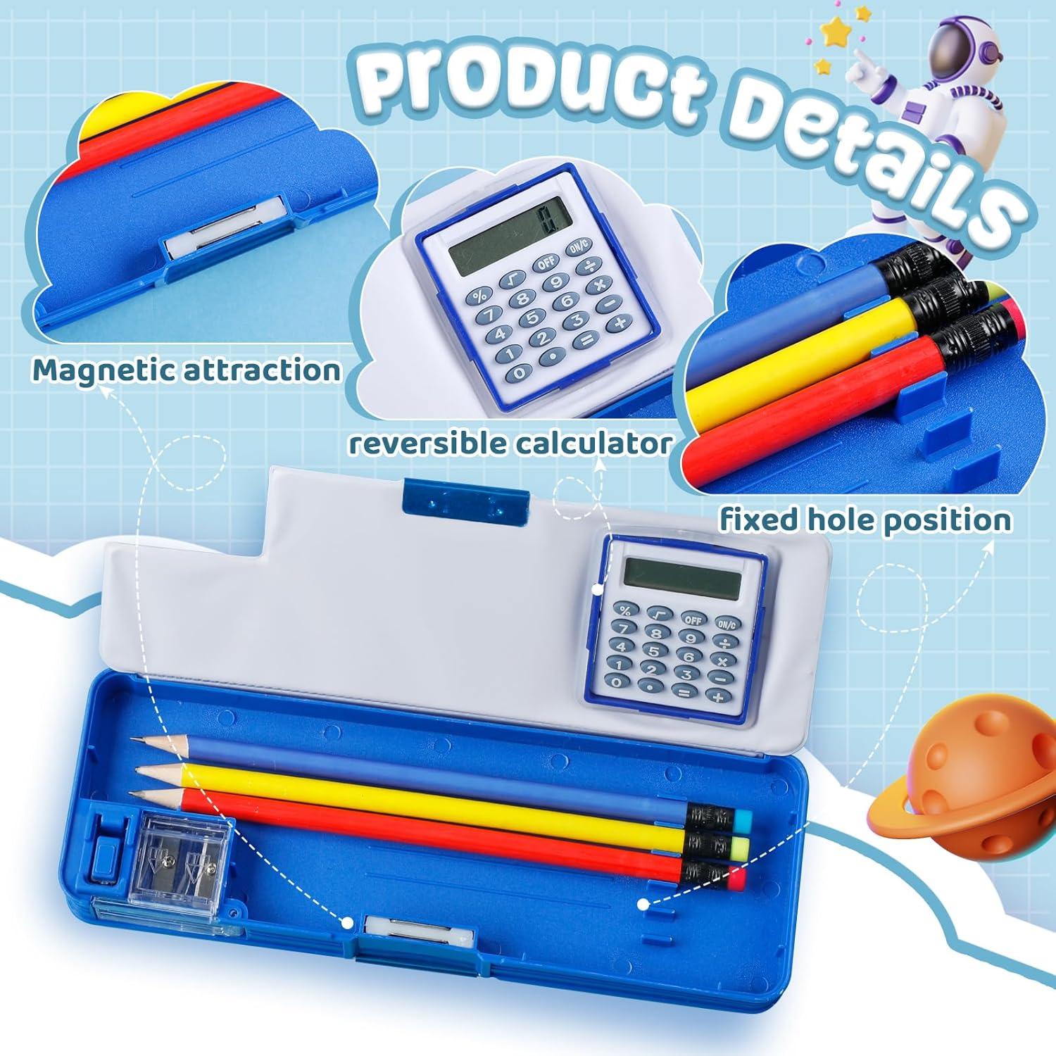 Estuche de Lápices Multifuncional Henoyso Astronauta con Calculadora