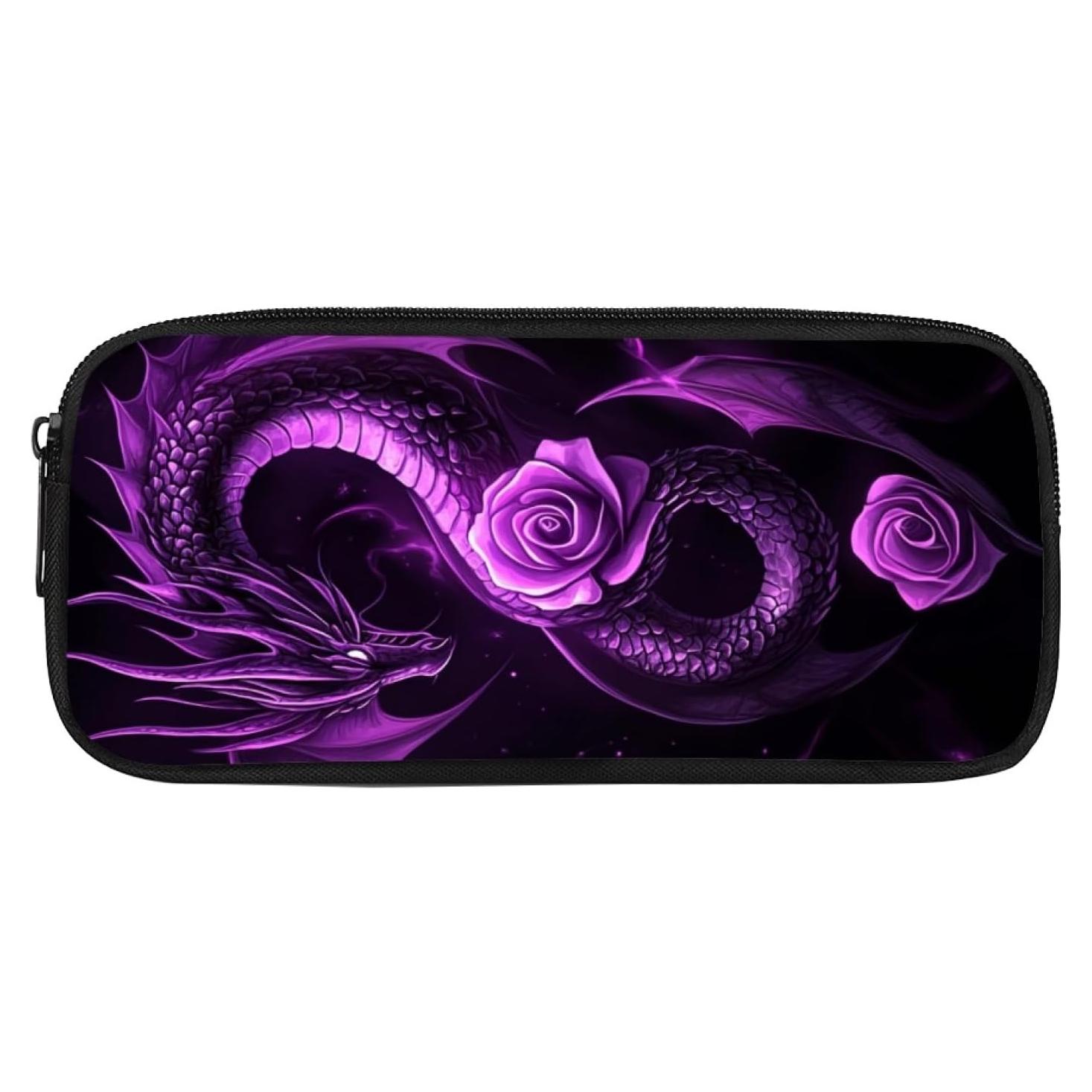 Estuche de Lápices GIFTPUZZ Dragón Púrpura 22x11cm