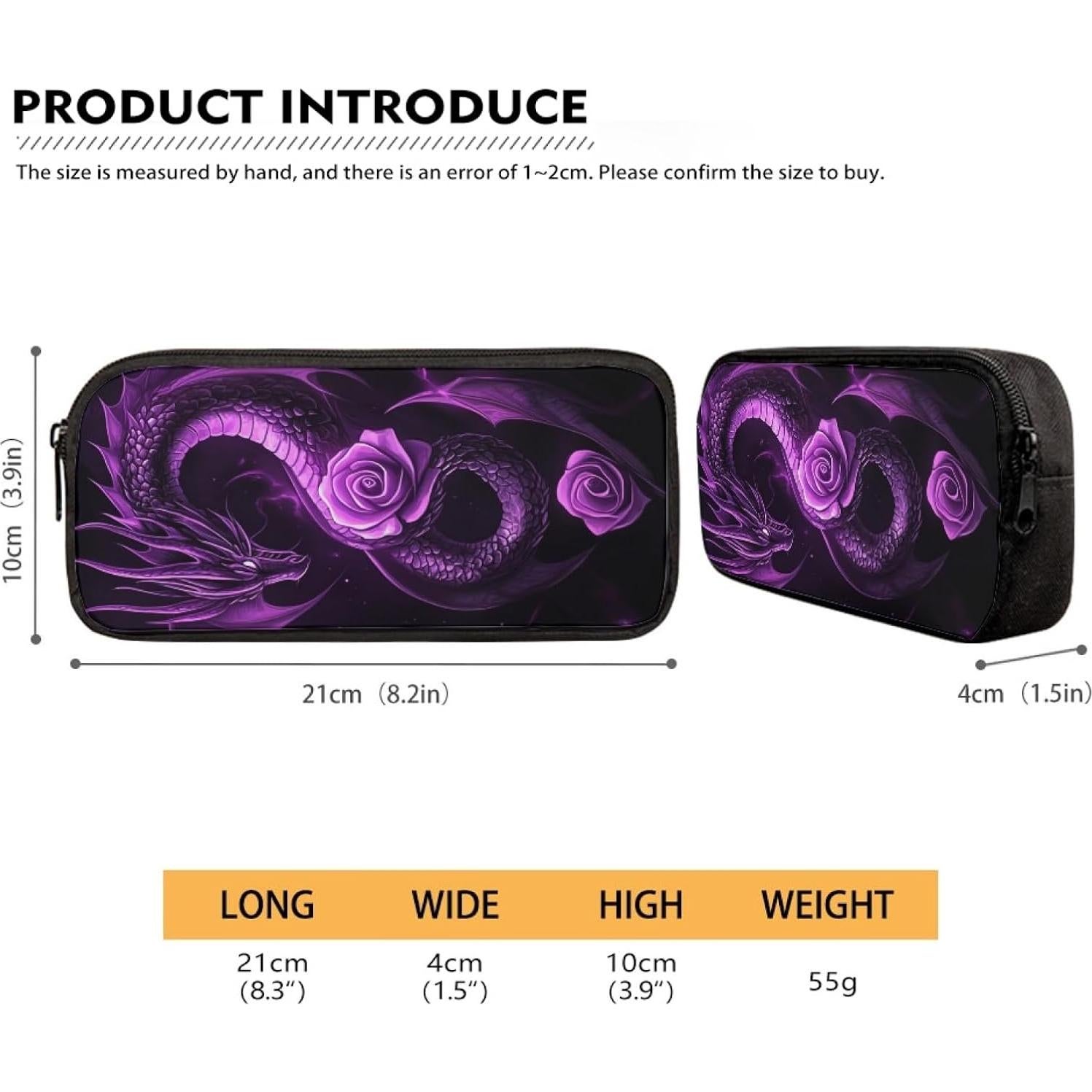 Estuche de Lápices GIFTPUZZ Dragón Púrpura 22x11cm