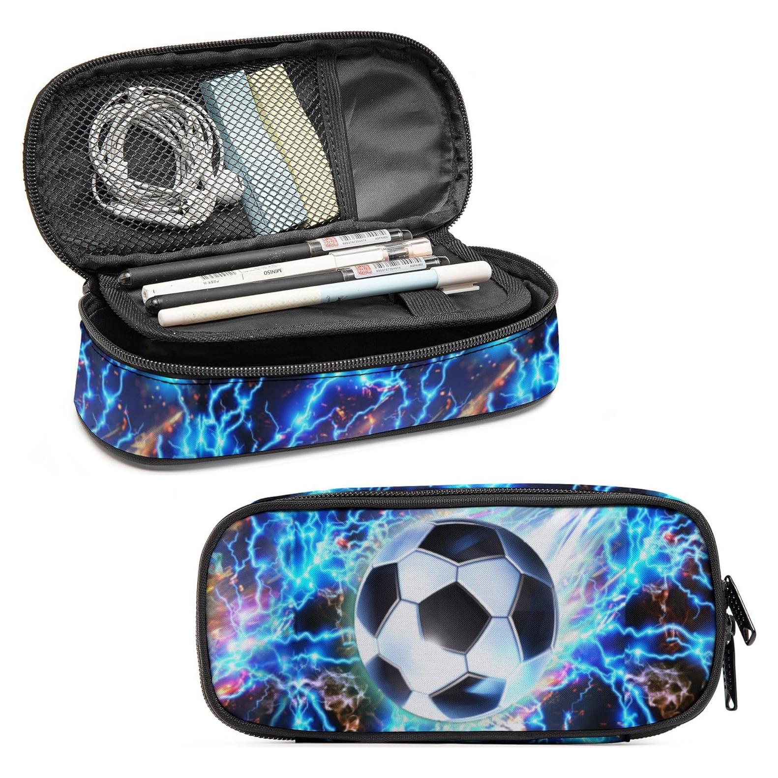 Estuche de Lápices Multifuncional Ansteade Fútbol Claro 22.1cm