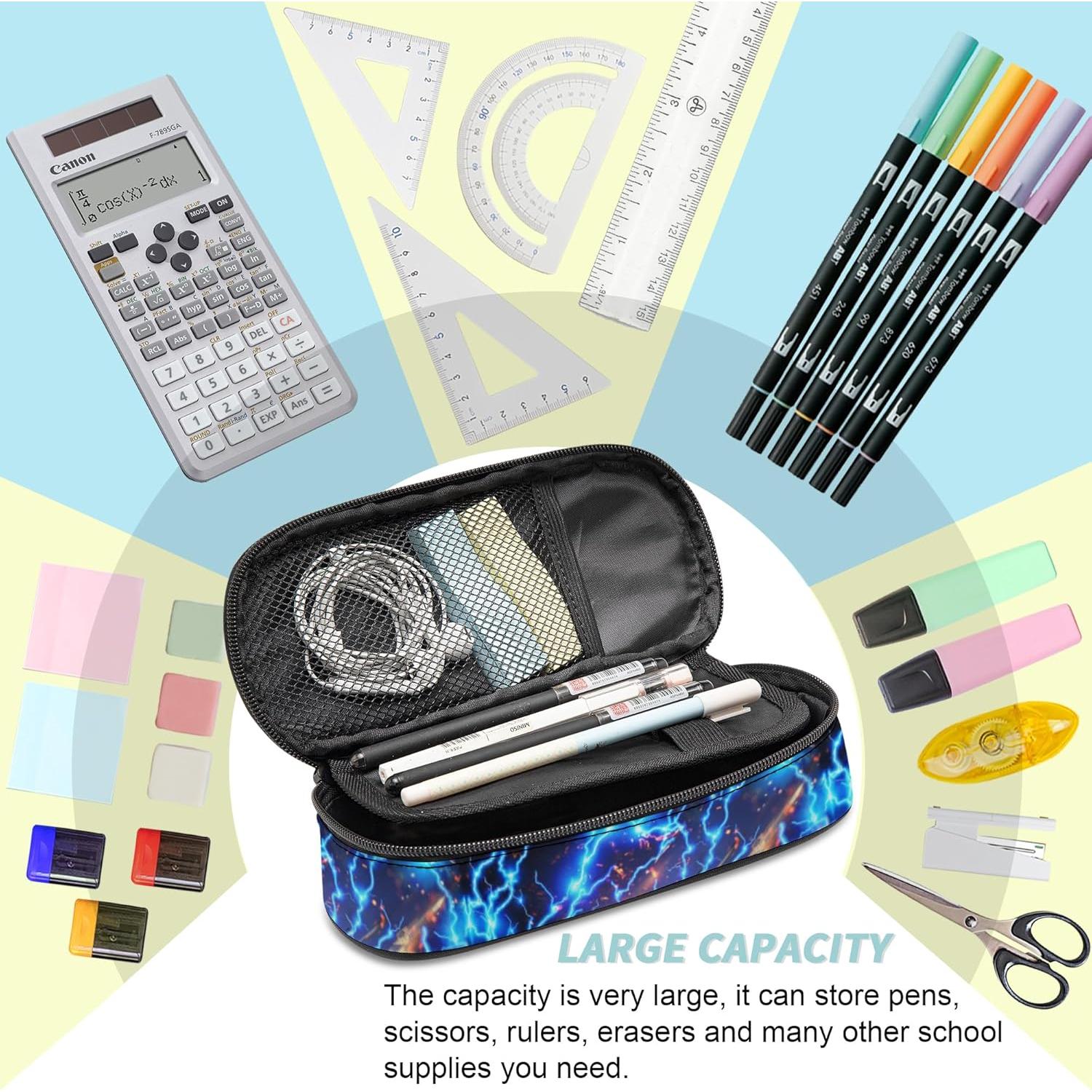 Estuche de Lápices Multifuncional Ansteade Fútbol Claro 22.1cm