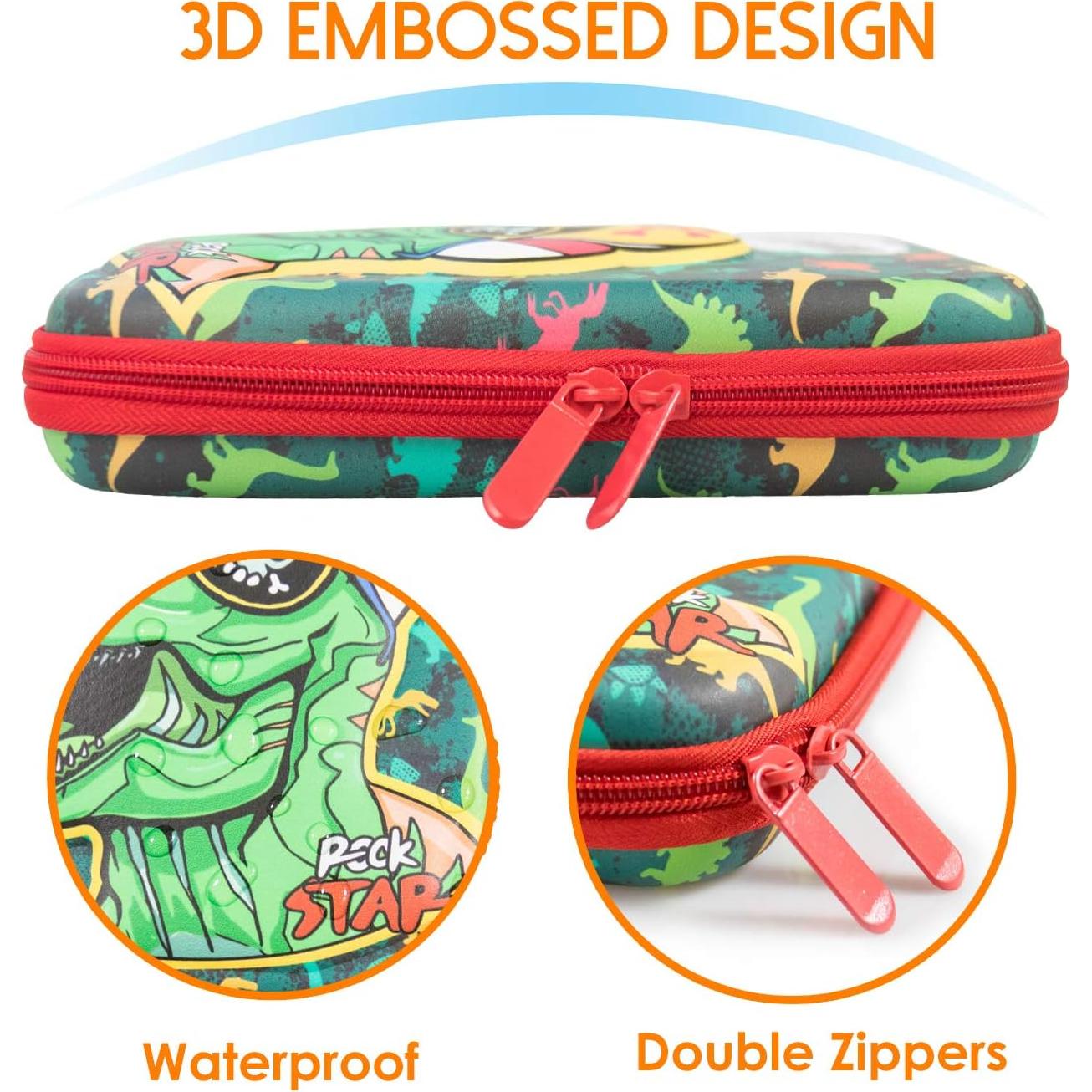 Estuche de Lápices Wepop T-rex 3D Verde Gran Capacidad