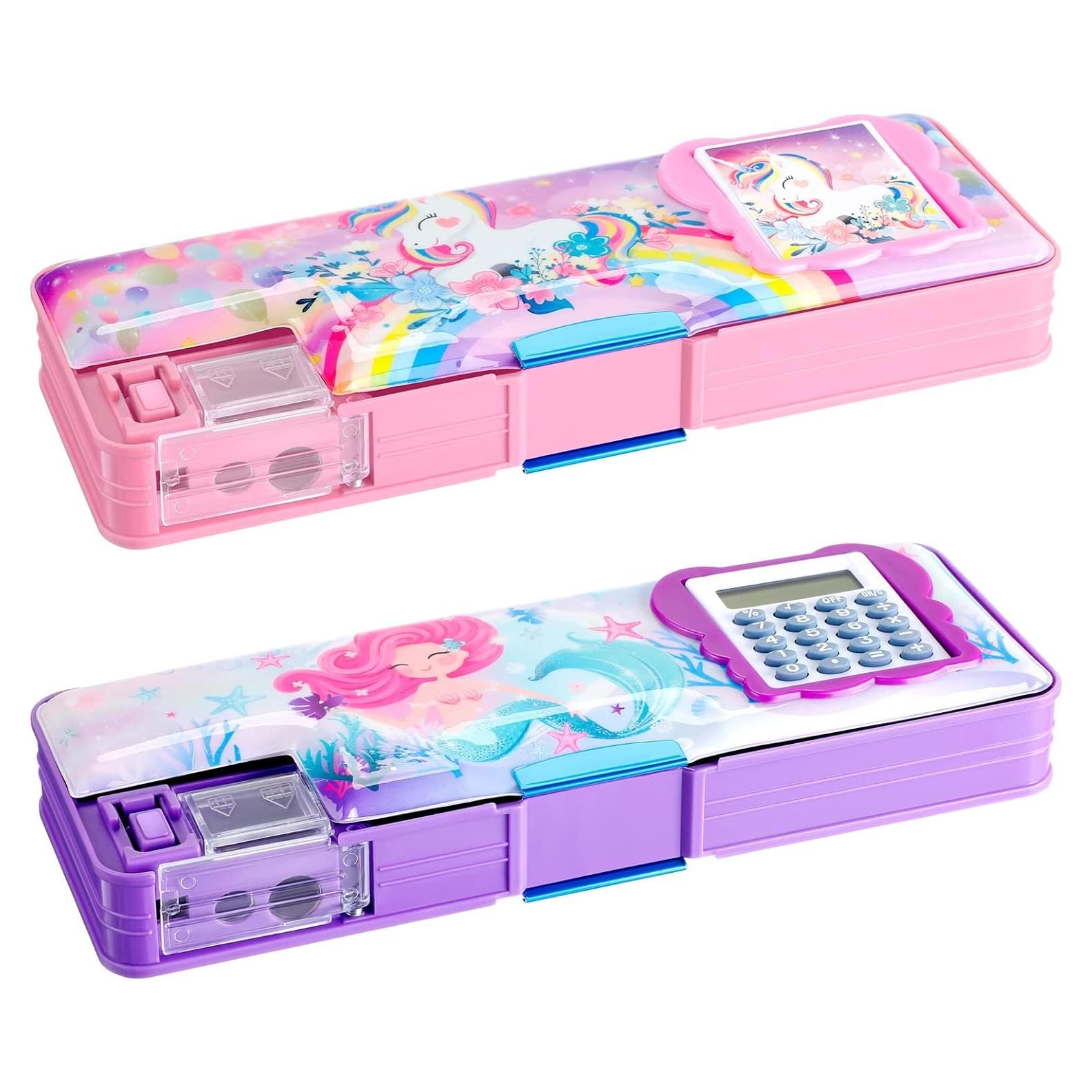 Estuche de Lápiz Multifuncional Henoyso 2 Pcs Unicornio Sirena