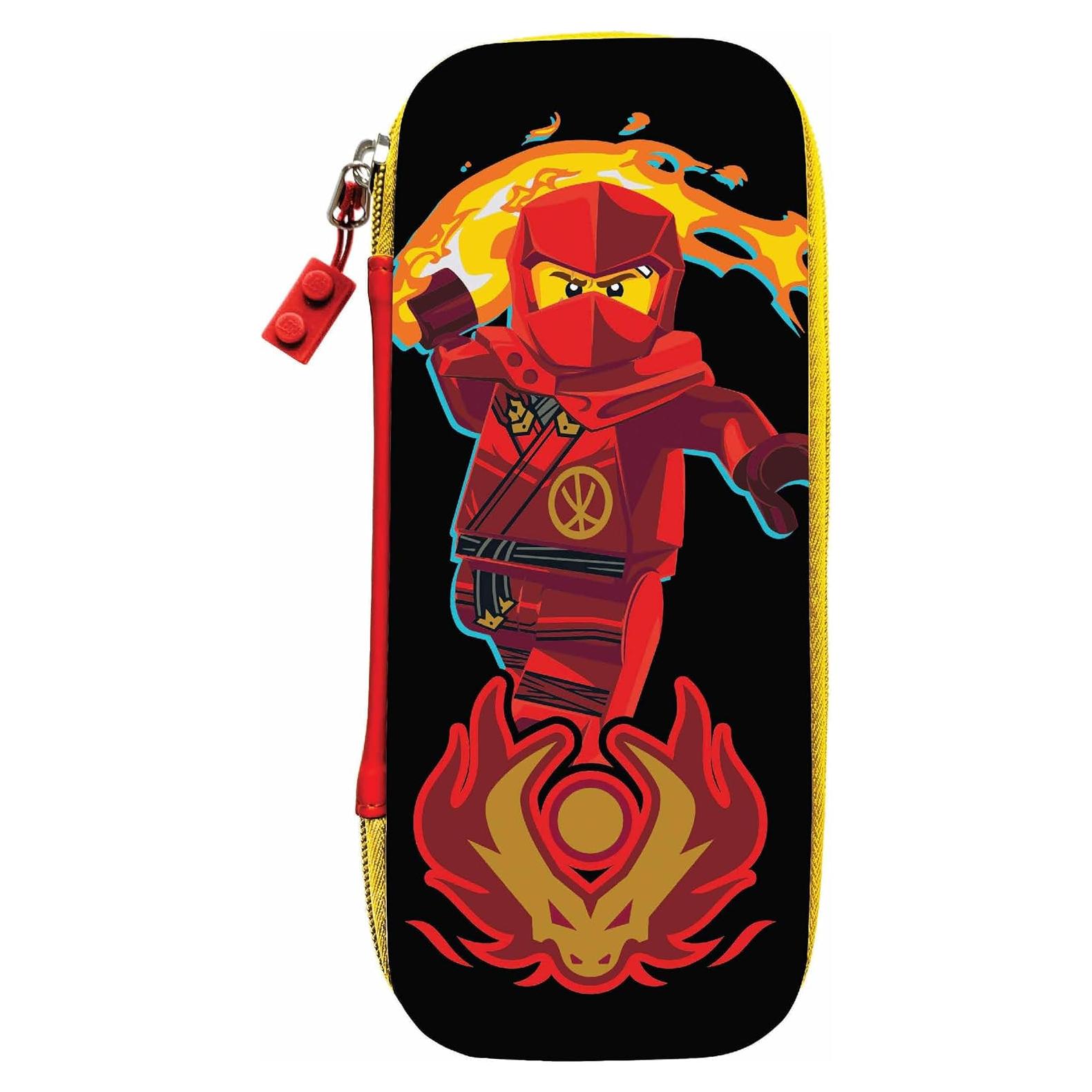 Estuche de Lápices LEGO Ninjago Kai - 22.86x10.16 cm, Negro