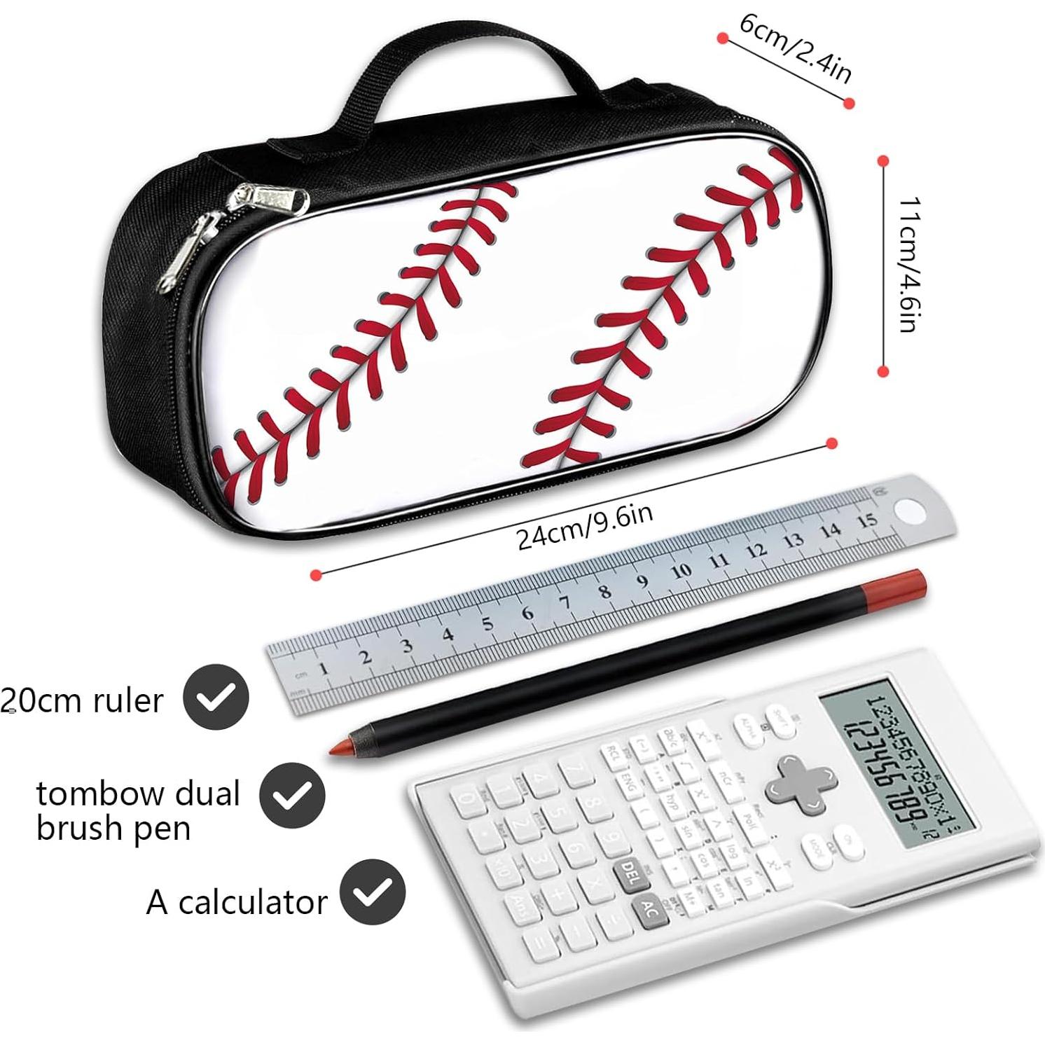 Estuche de bolígrafos Rovozar diseño béisbol 24.4x11.7cm